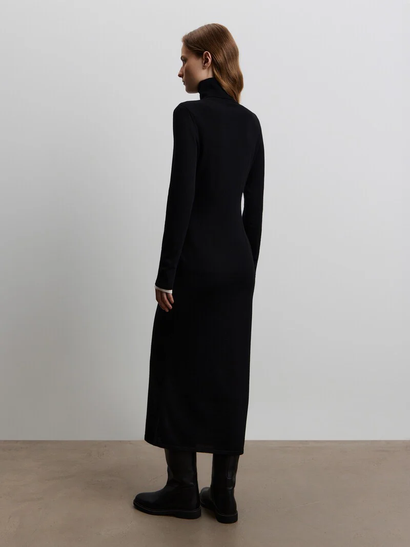 Merino  turtleneck dress - Image 5