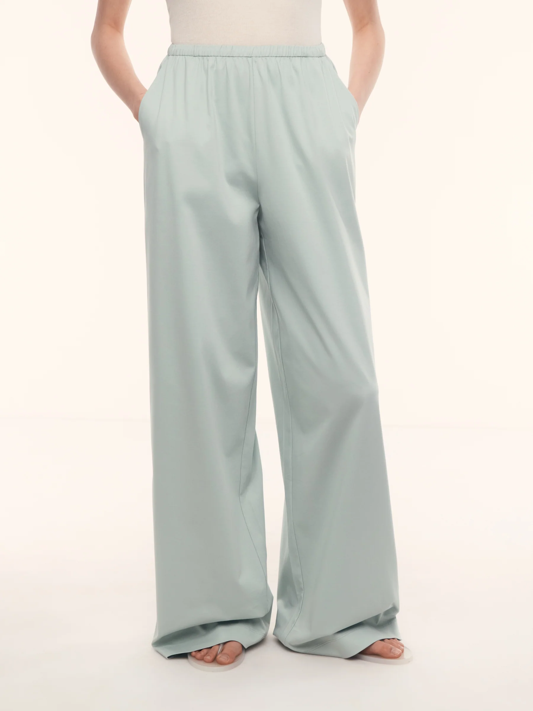 Mica mercerised cotton trousers - Image 3