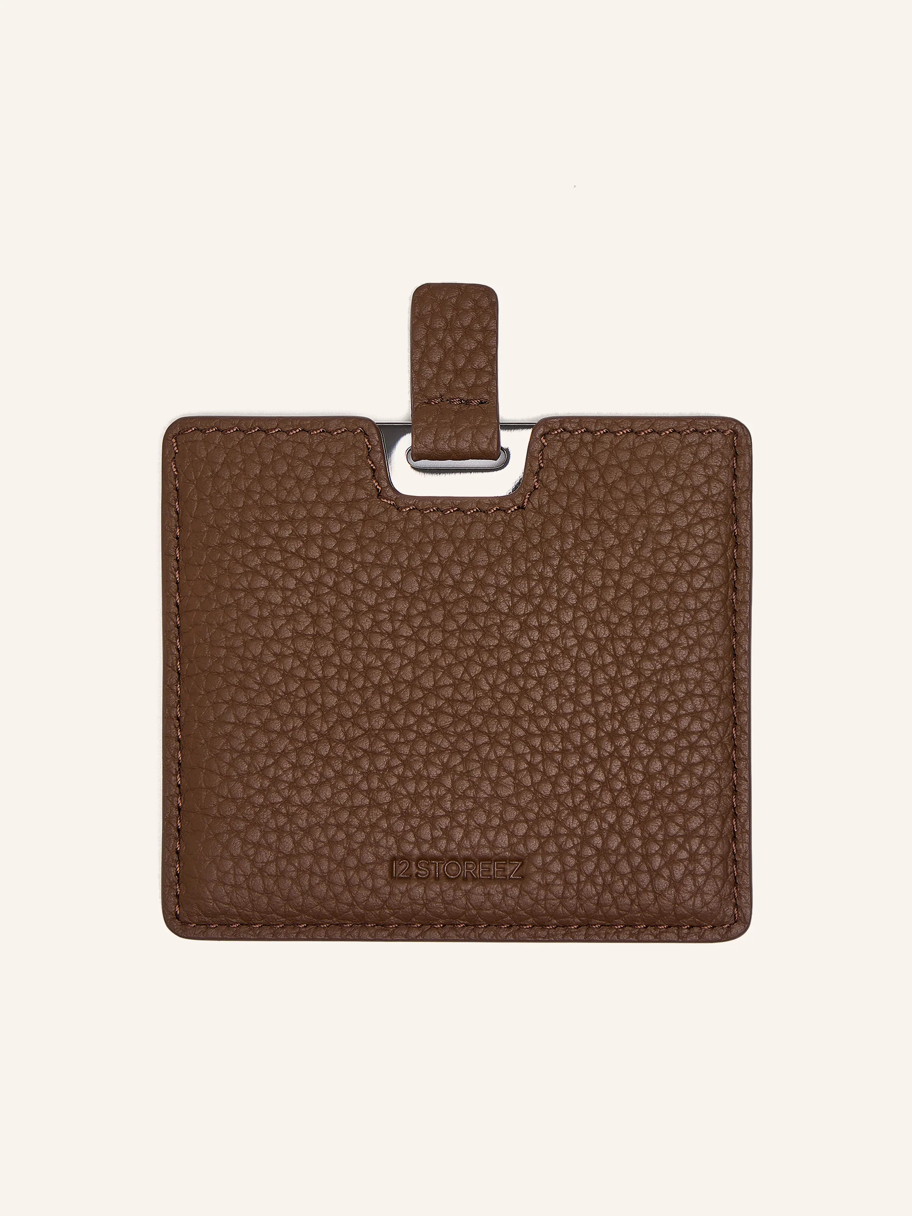 Mirror with leather case