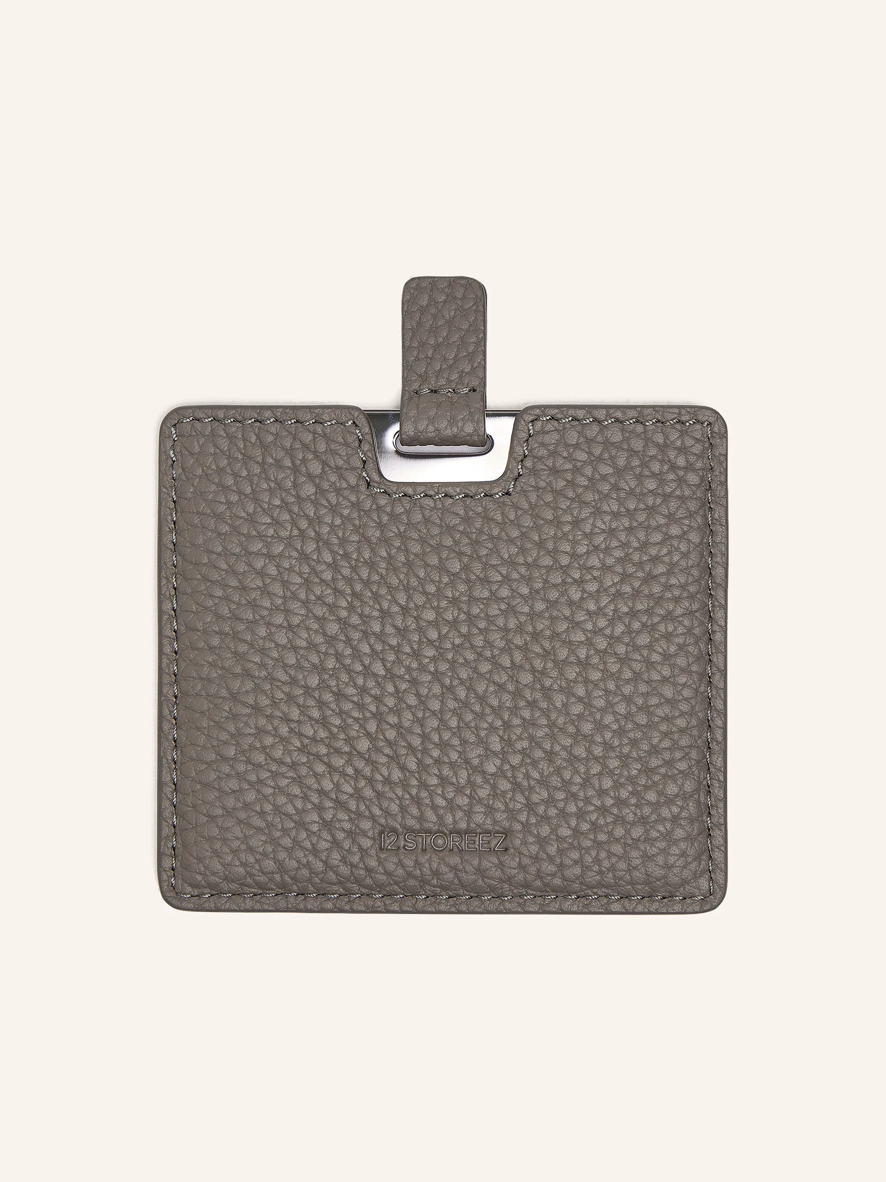 Mirror with leather case