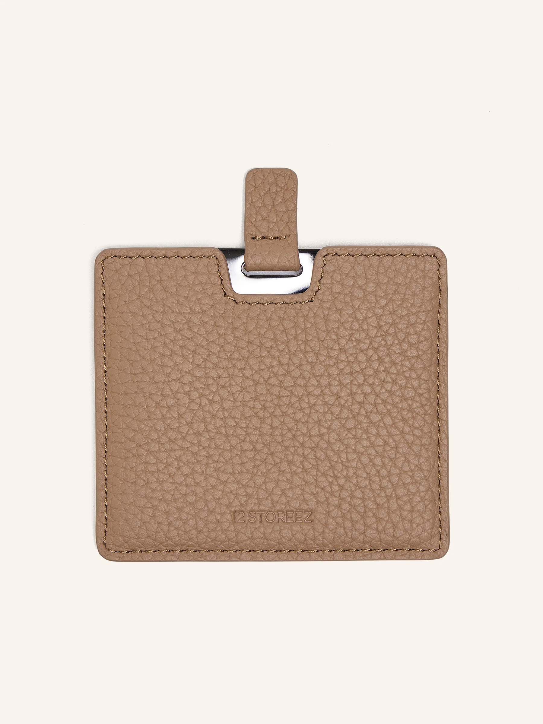 Mirror with leather case