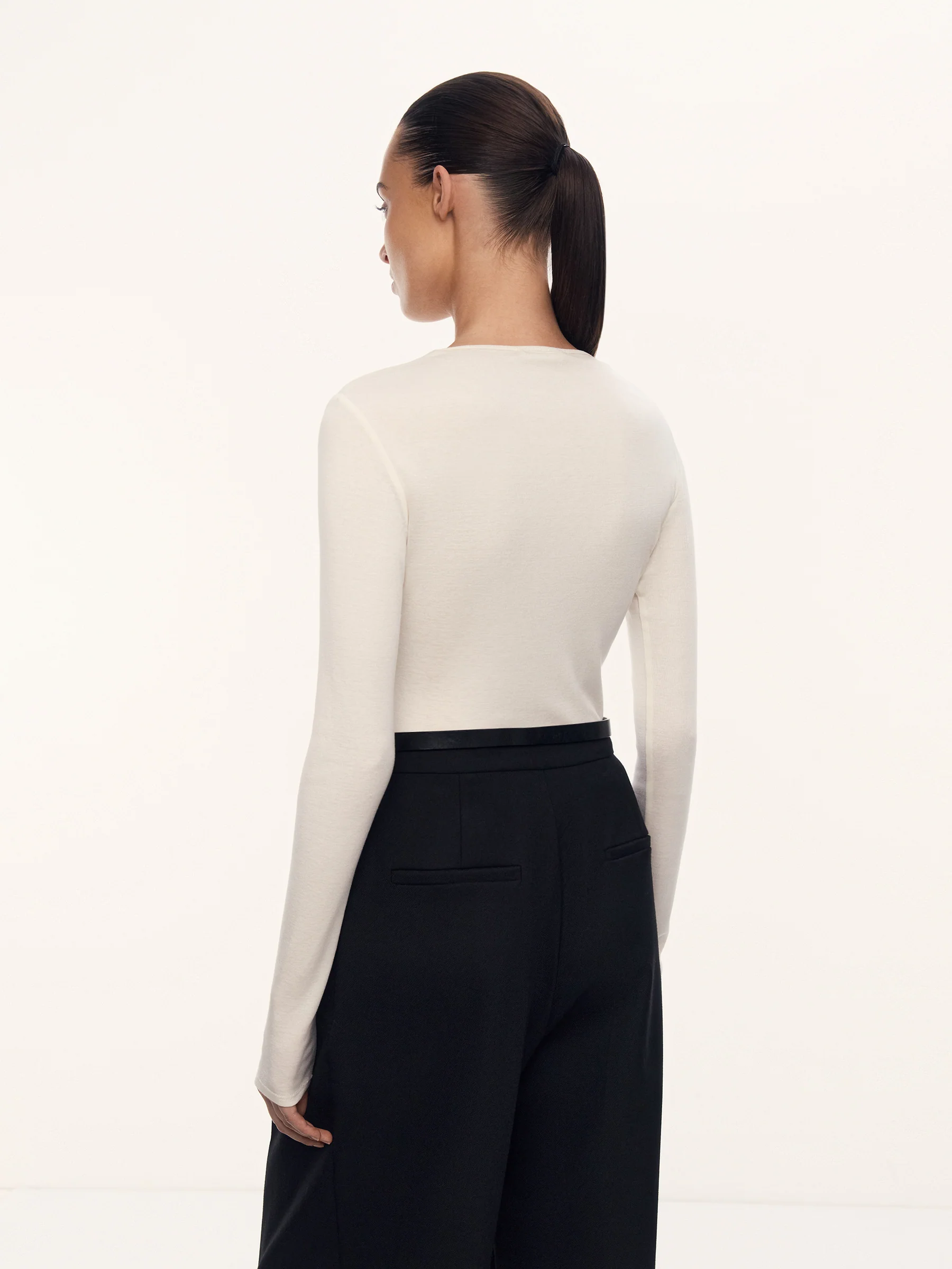 Nicole silk-cotton long-sleeve top - Image 5