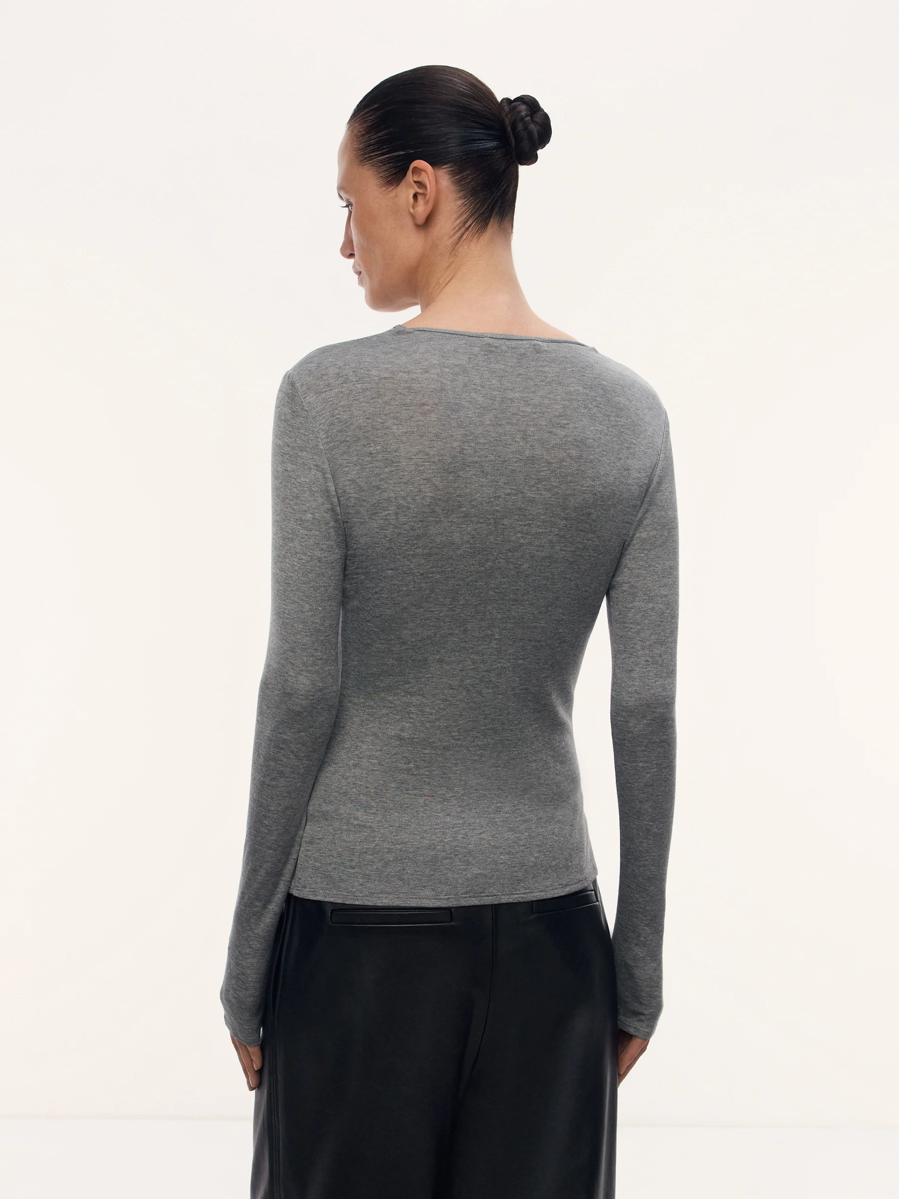 Nicole silk-cotton long-sleeve top - Image 5