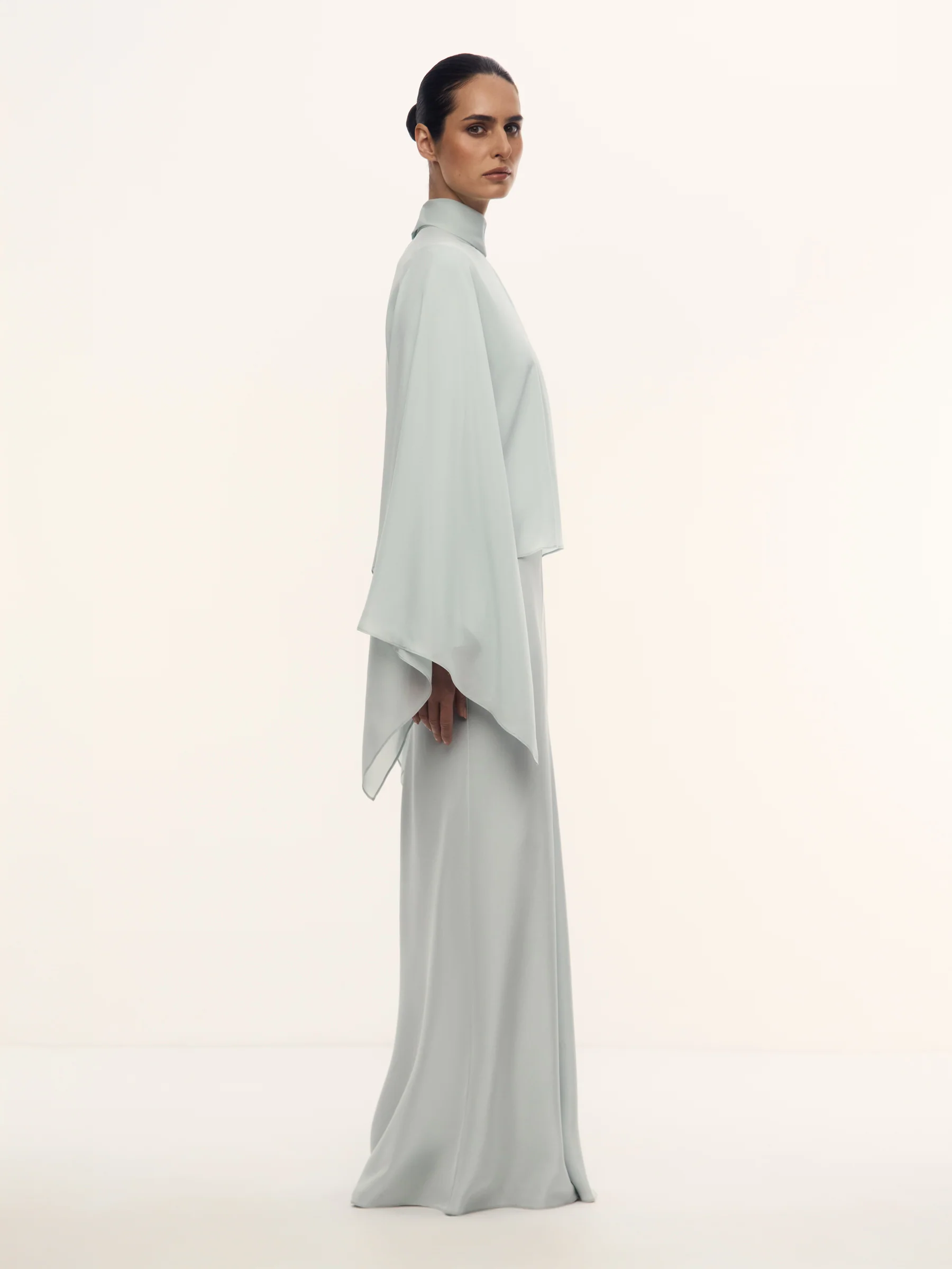 Noor silk cape dress - Image 2