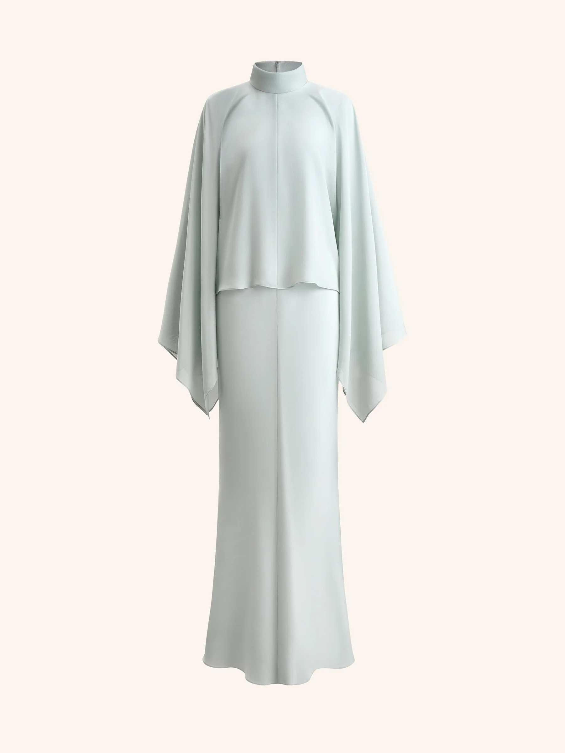 Noor silk cape dress - Image 7