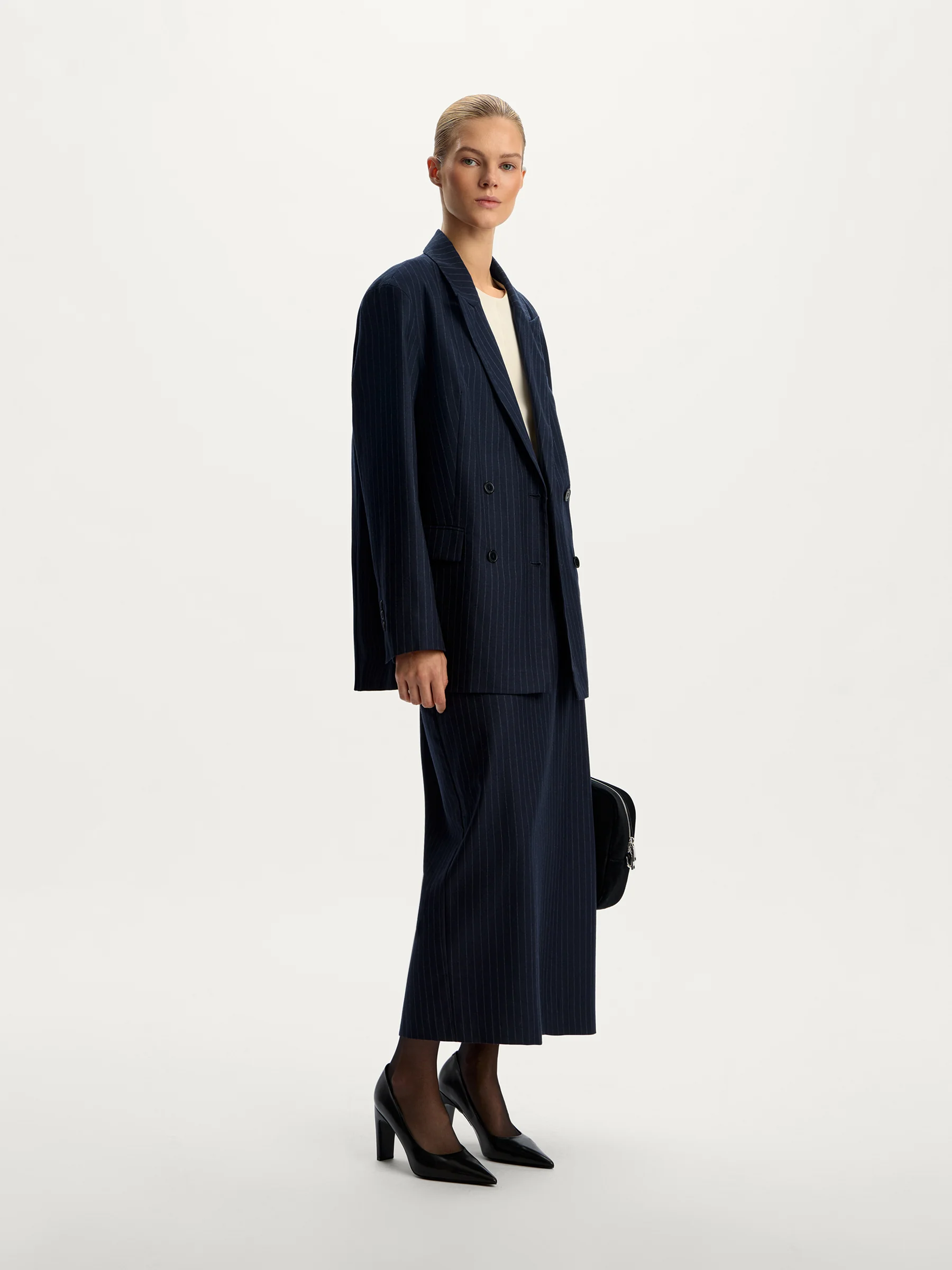 Pinstriped wool blazer - Image 3