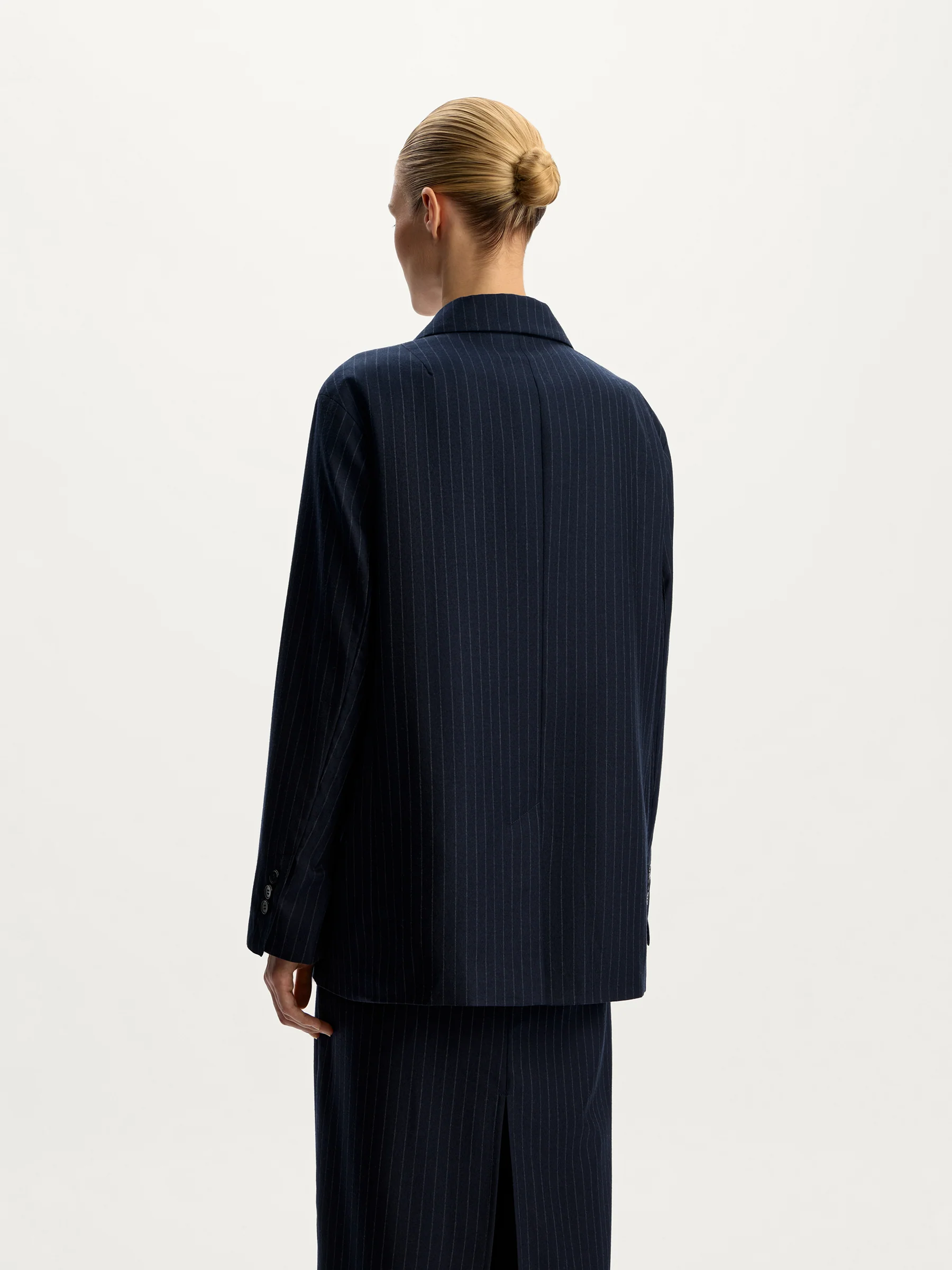 Pinstriped wool blazer - Image 6