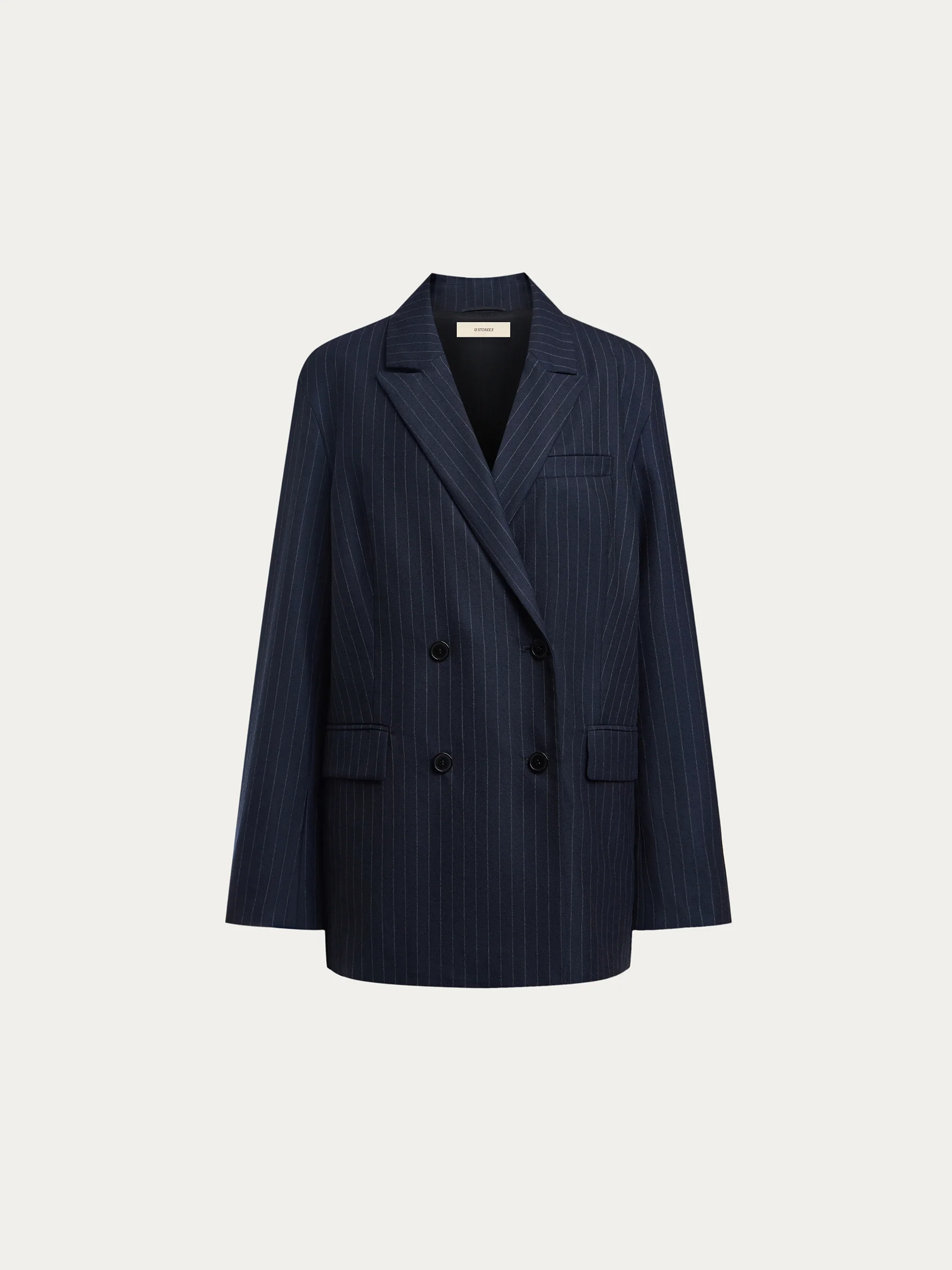 Pinstriped wool blazer - Image 7