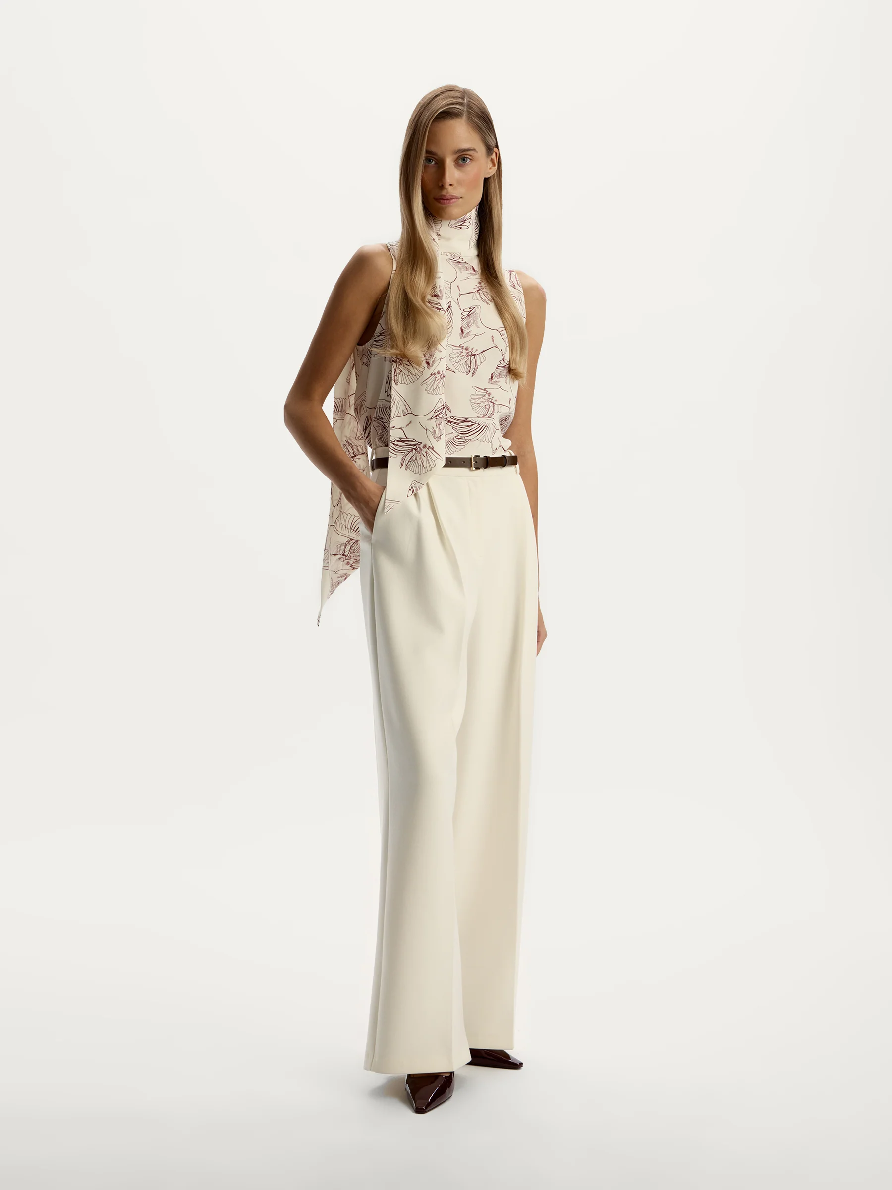 Printed silk top - Image 2