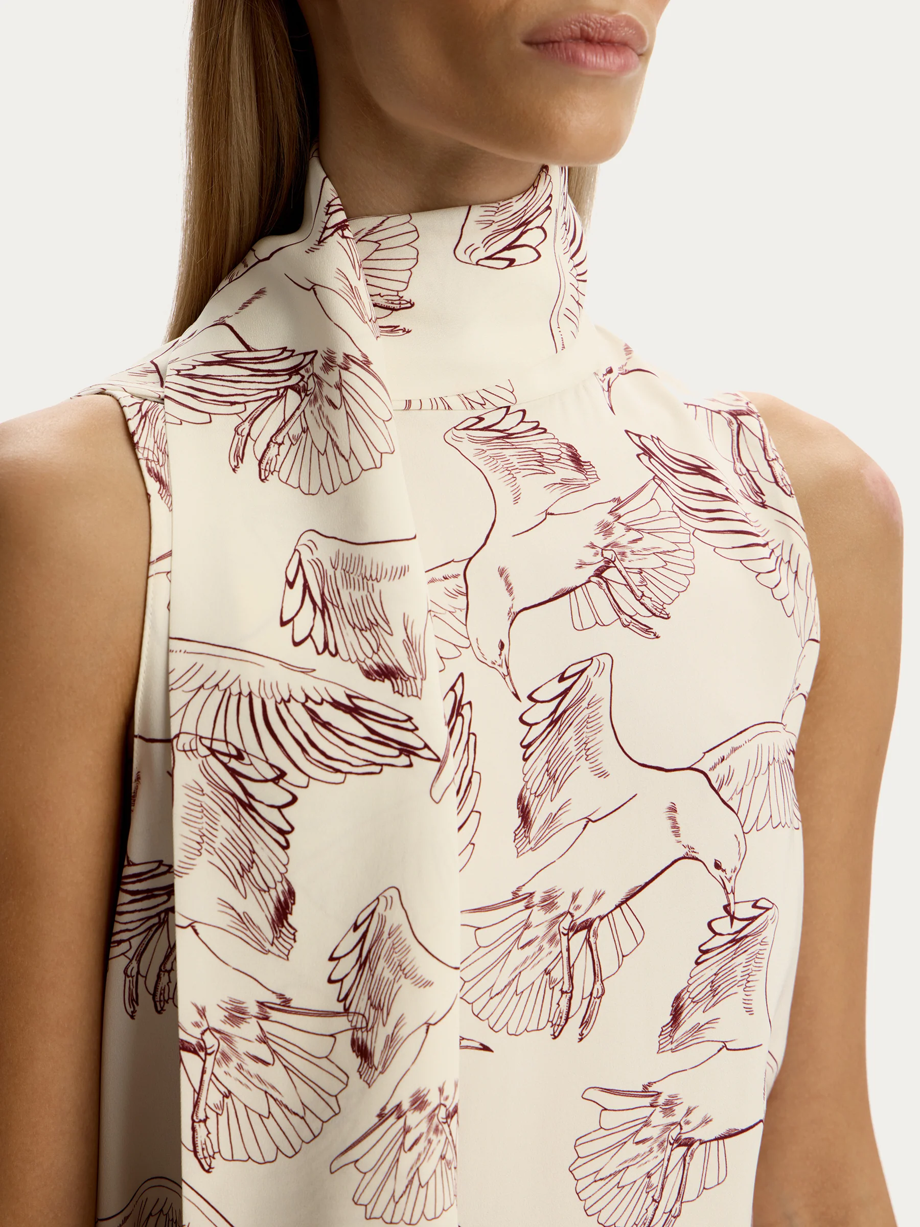 Printed silk top - Image 3