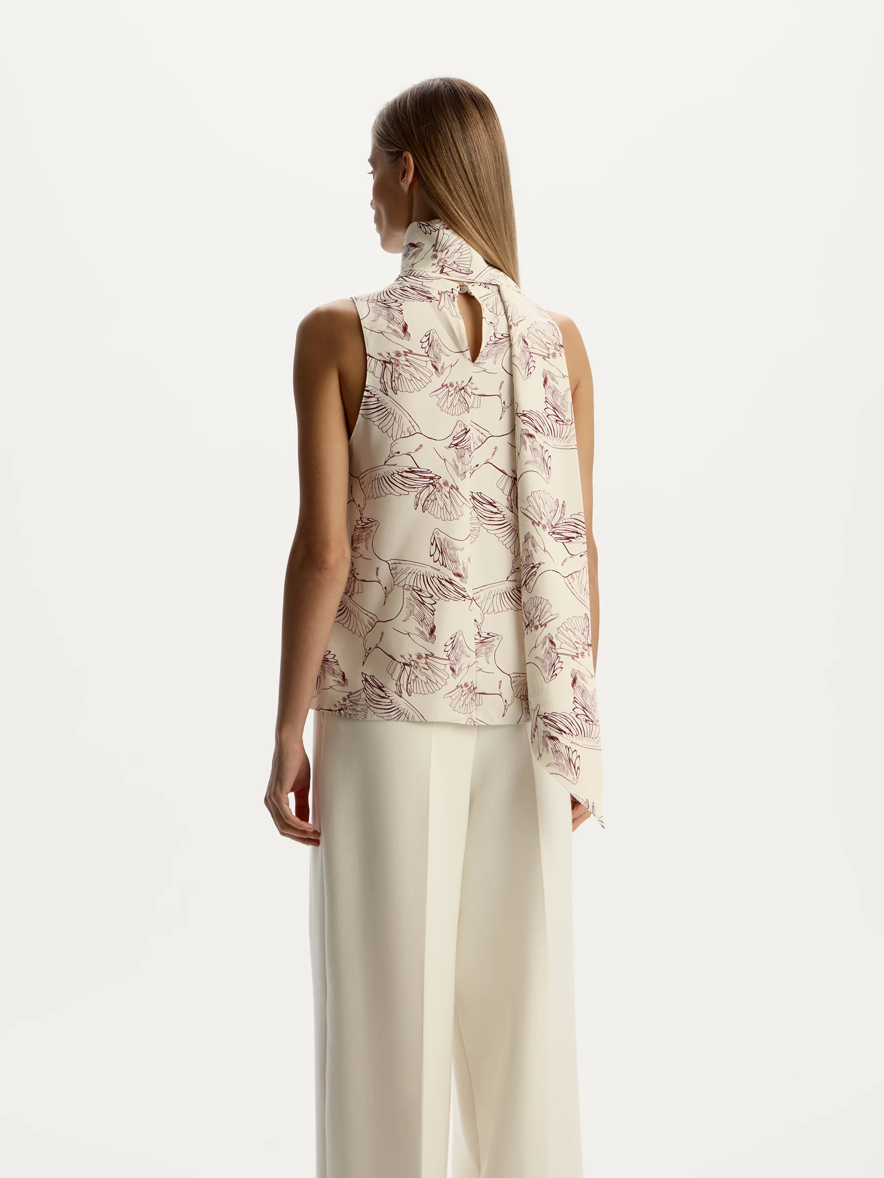 Printed silk top - Image 4