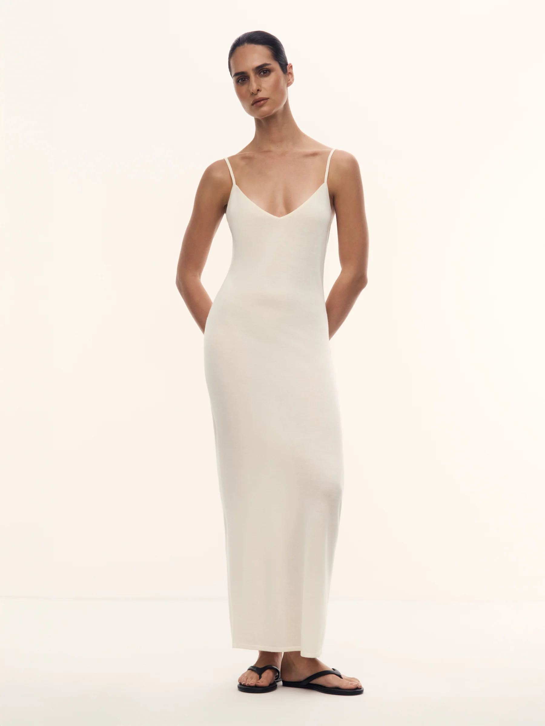Rosie merino-silk dress