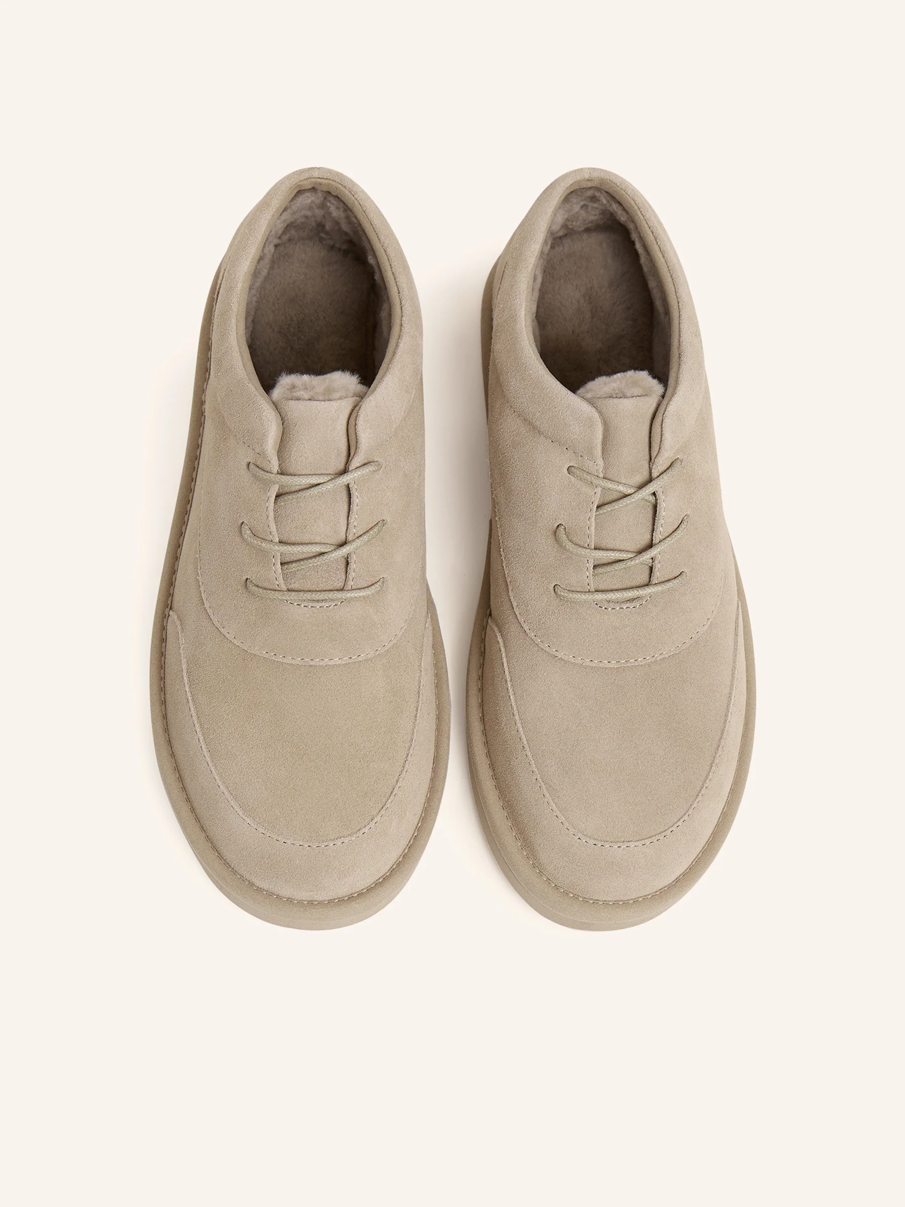 Shearling lace-up shoes - Image 4
