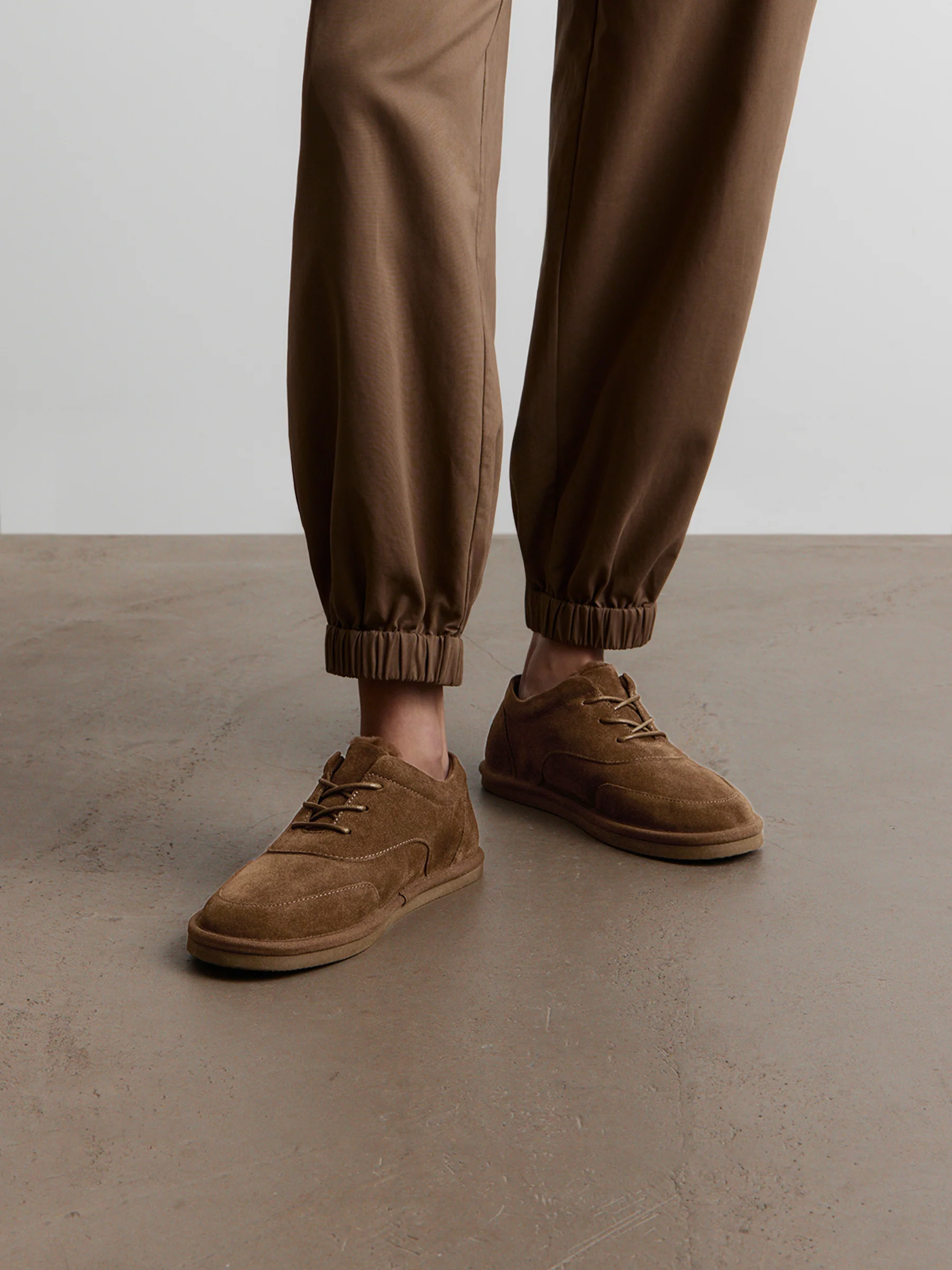 Shearling lace-up shoes - Image 3
