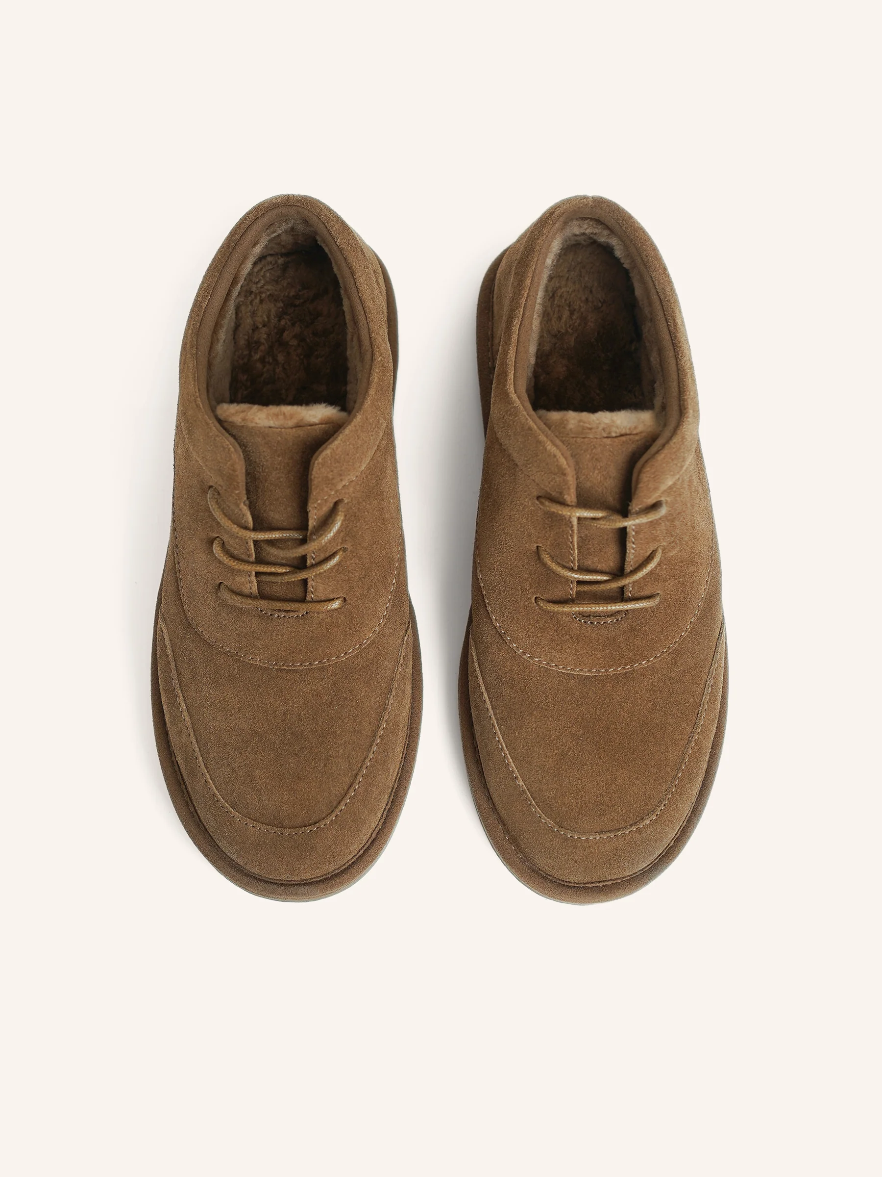 Shearling lace-up shoes - Image 4