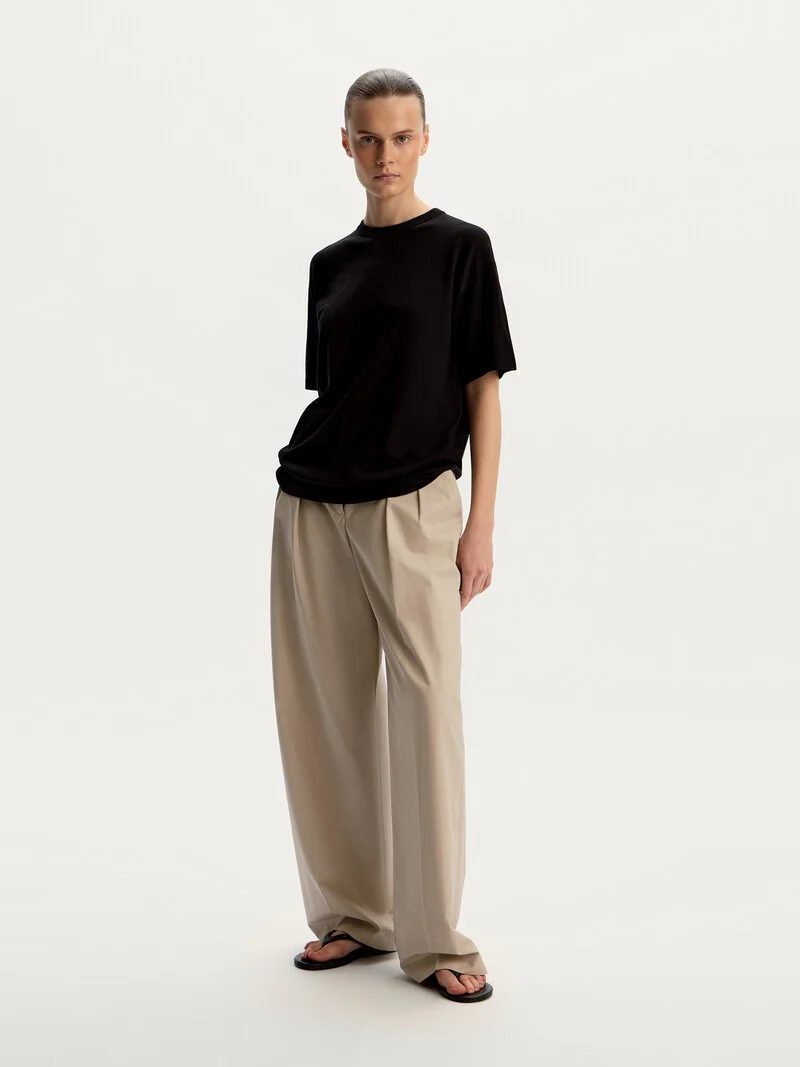 Silk-cotton knit T-shirt - Image 2