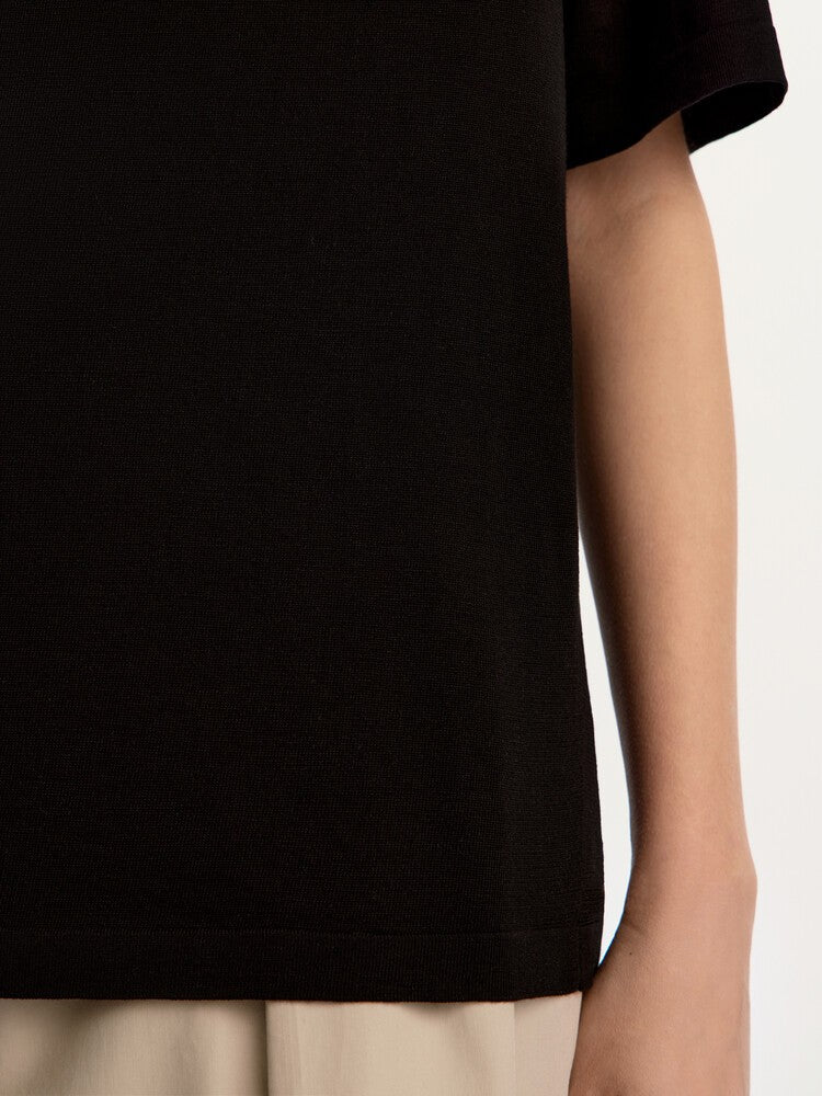 Silk-cotton knit T-shirt - Image 5