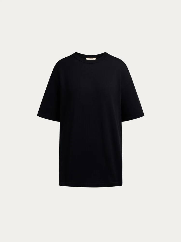 Silk-cotton knit T-shirt - Image 7