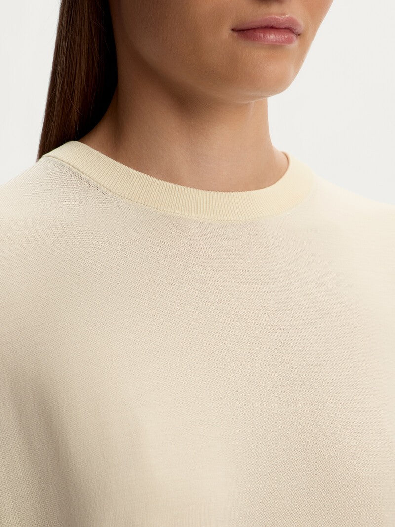 Silk-cotton knit T-shirt - Image 2