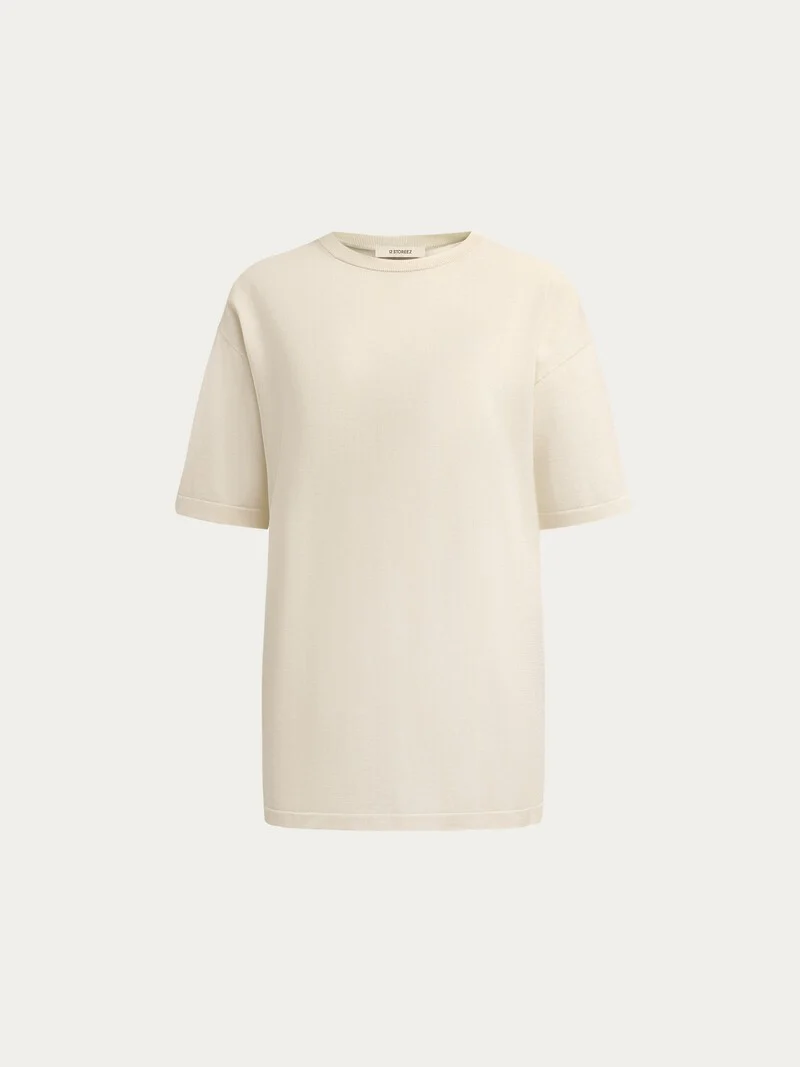 Silk-cotton knit T-shirt - Image 5