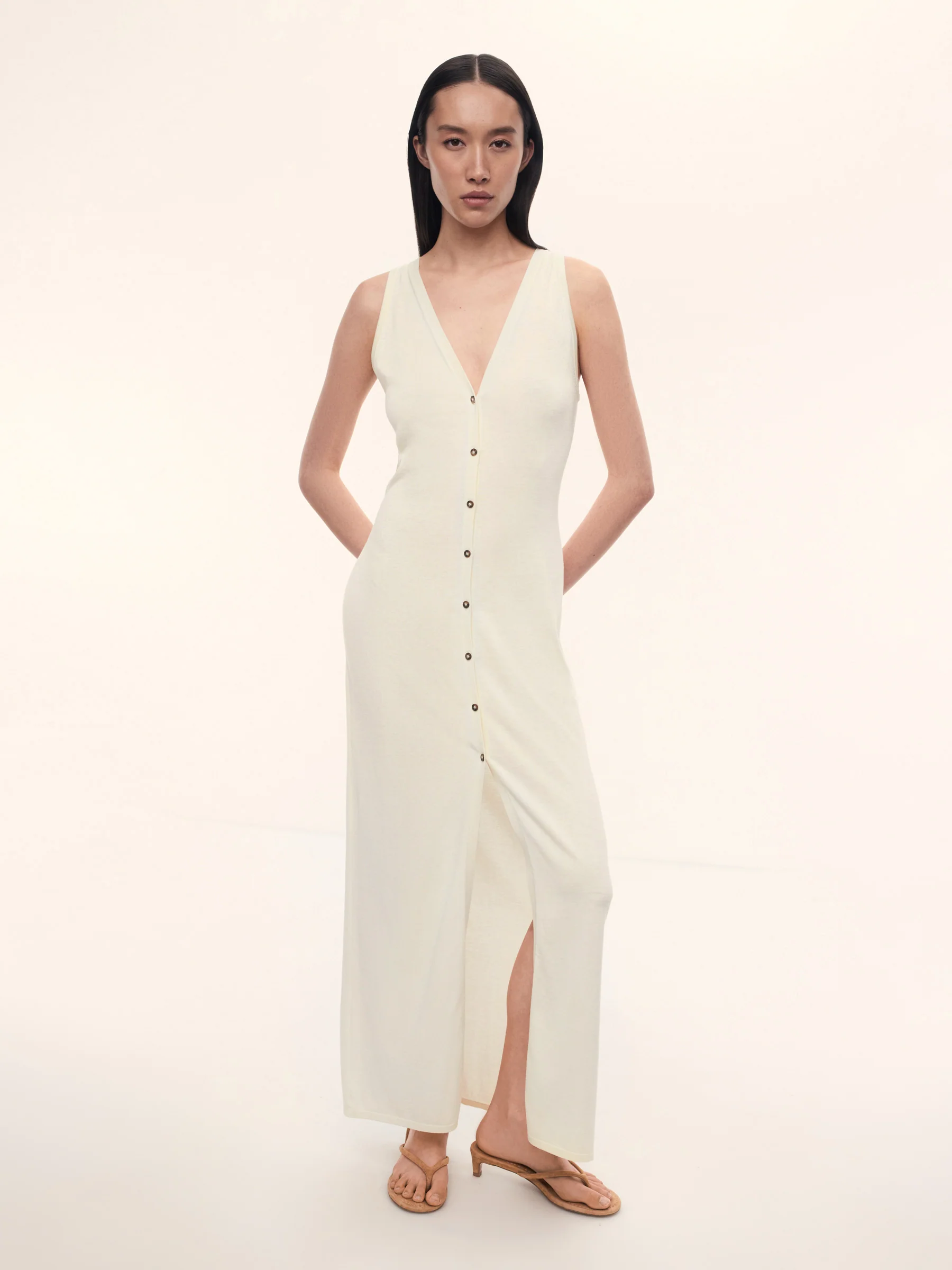 Silk-cotton maxi dress