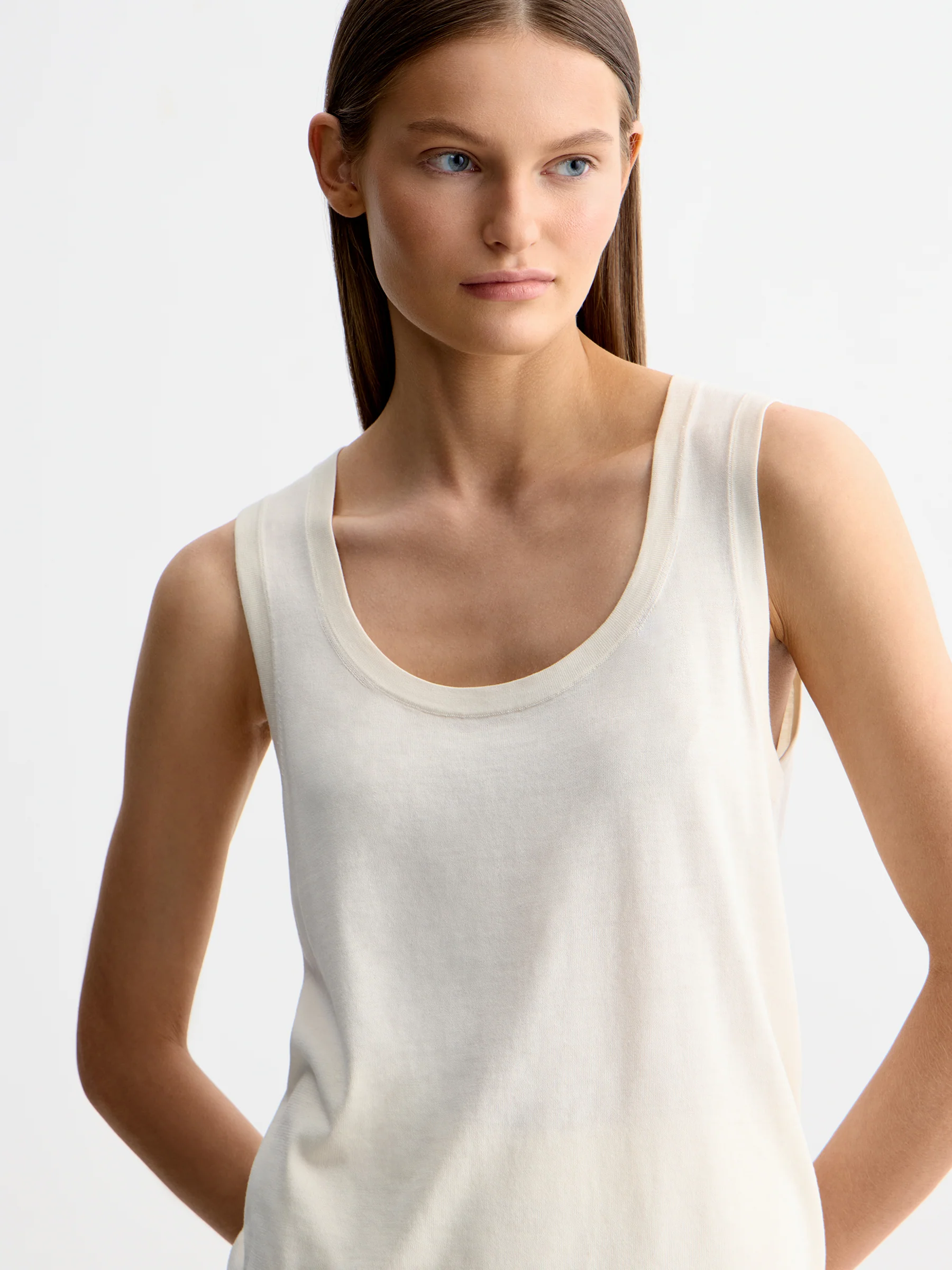 Silk-cotton tank top - Image 3