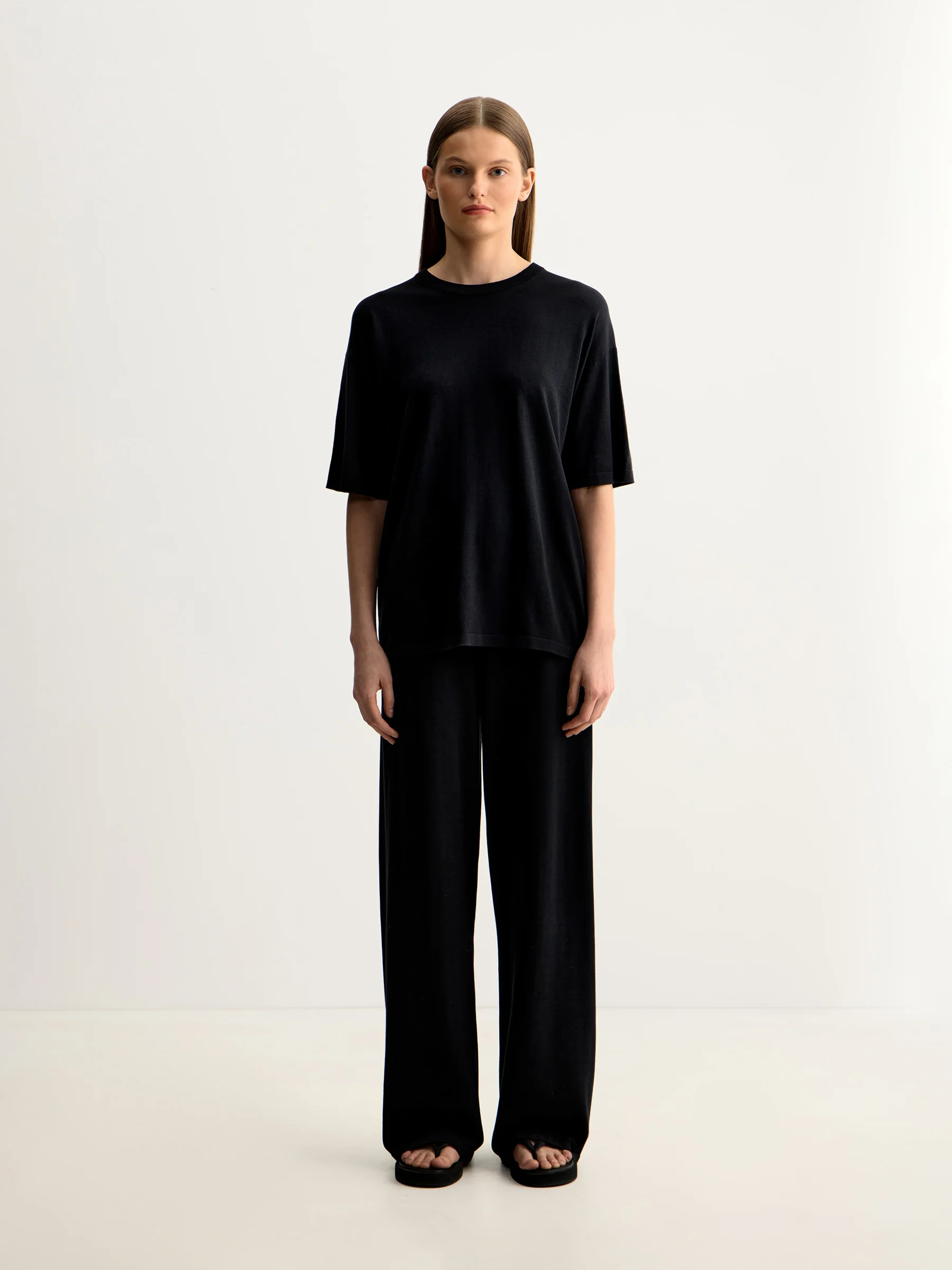 Silk-cotton trousers