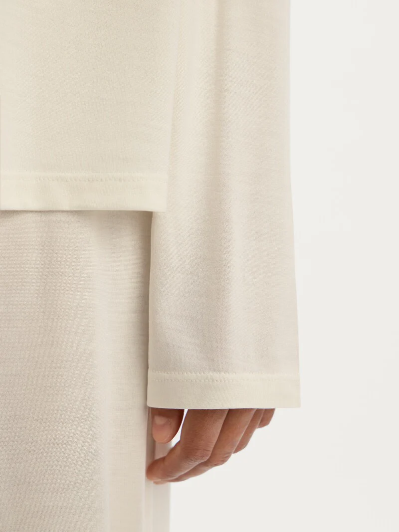 Silk jersey long-sleeve top - Image 4