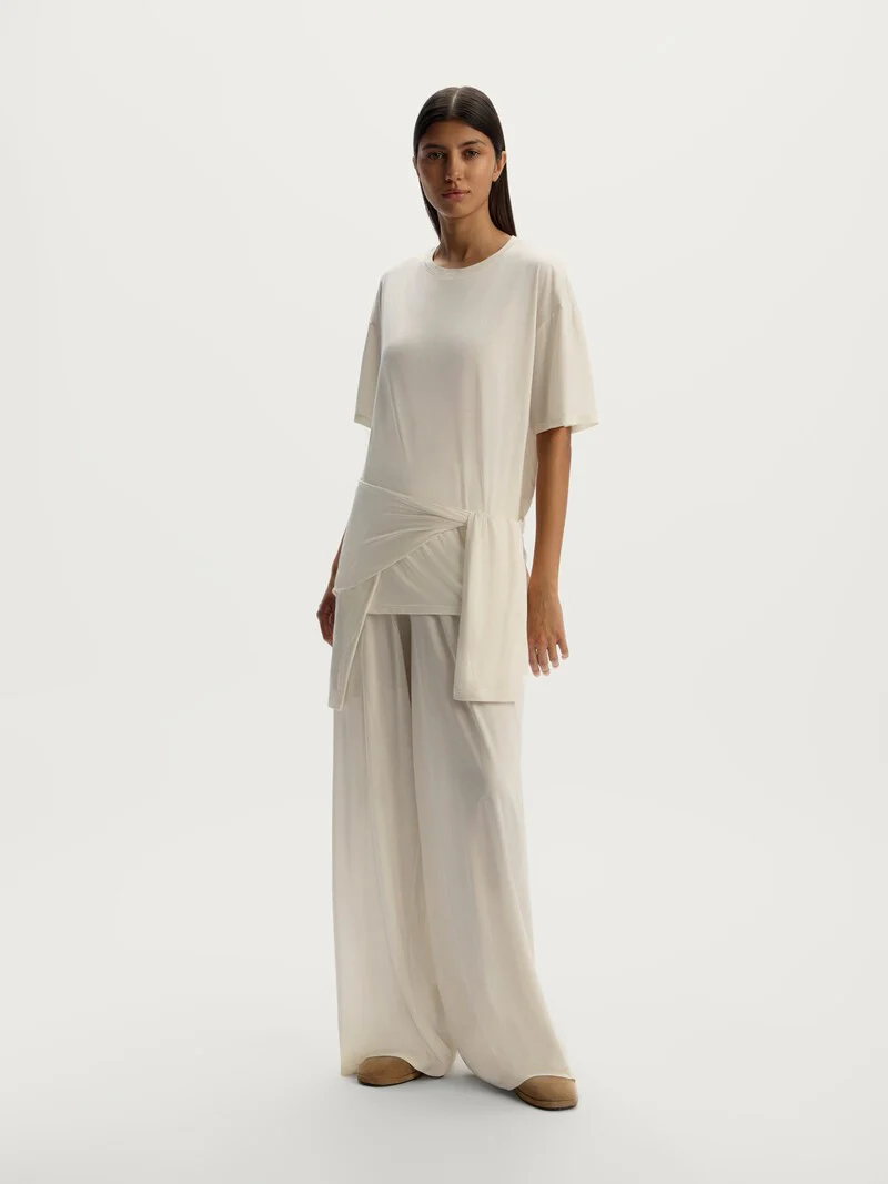 Silk jersey trousers