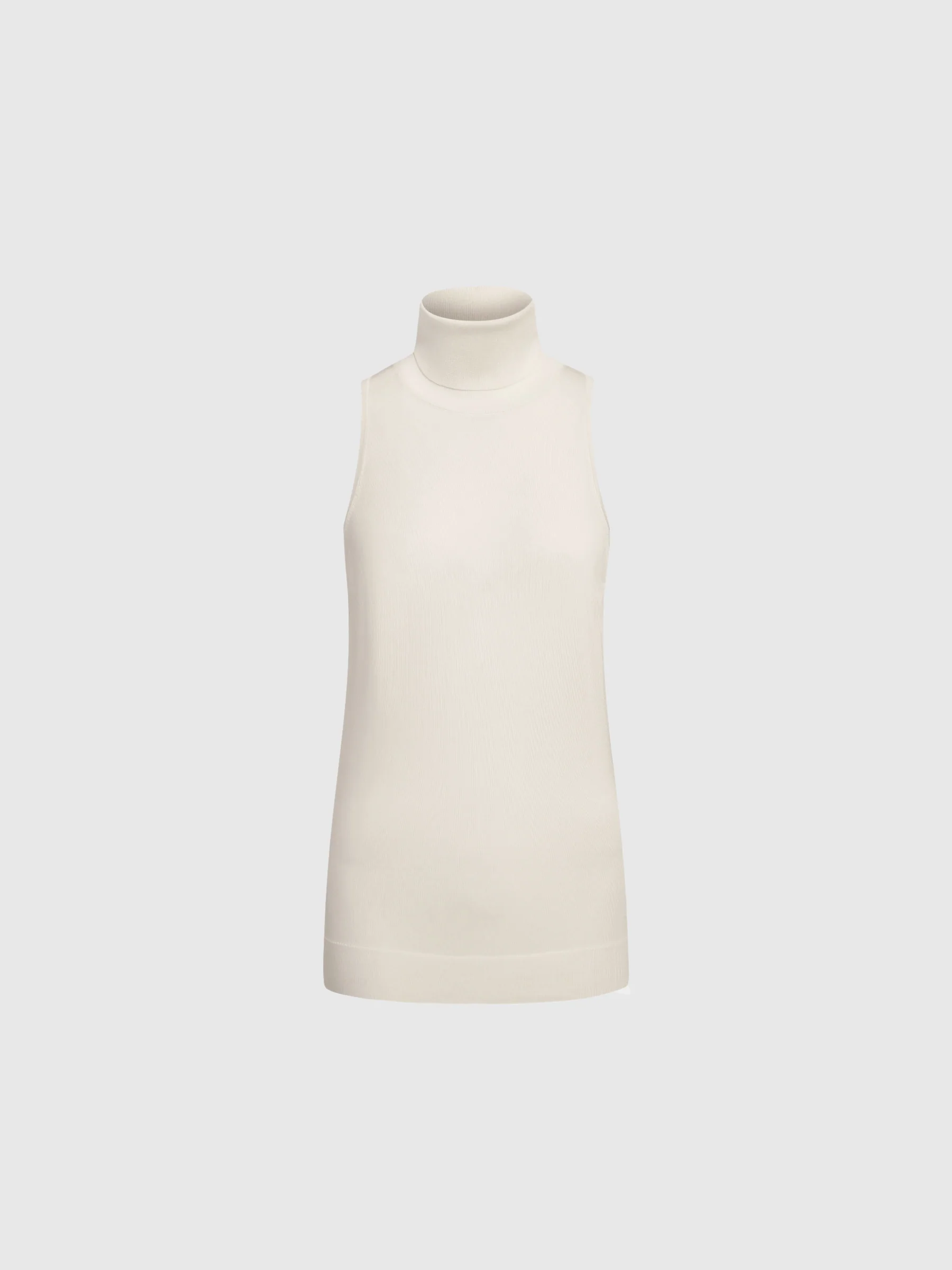 Silk knit turtleneck top - Image 6