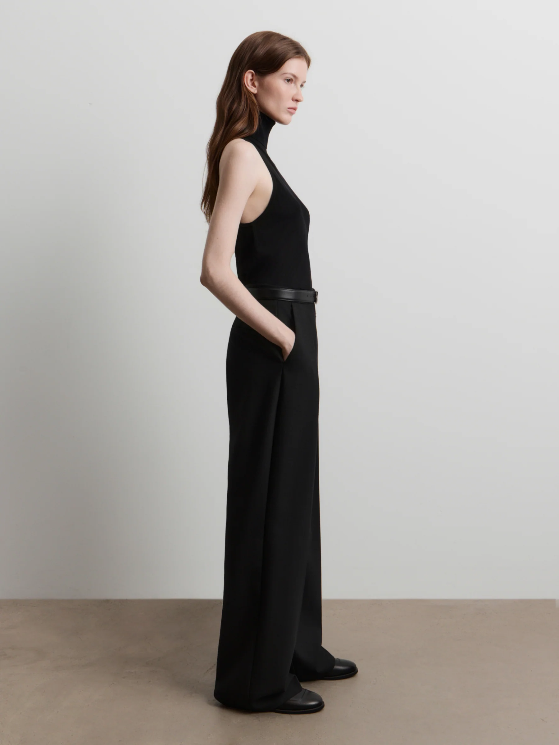 Silk knit turtleneck top - Image 3