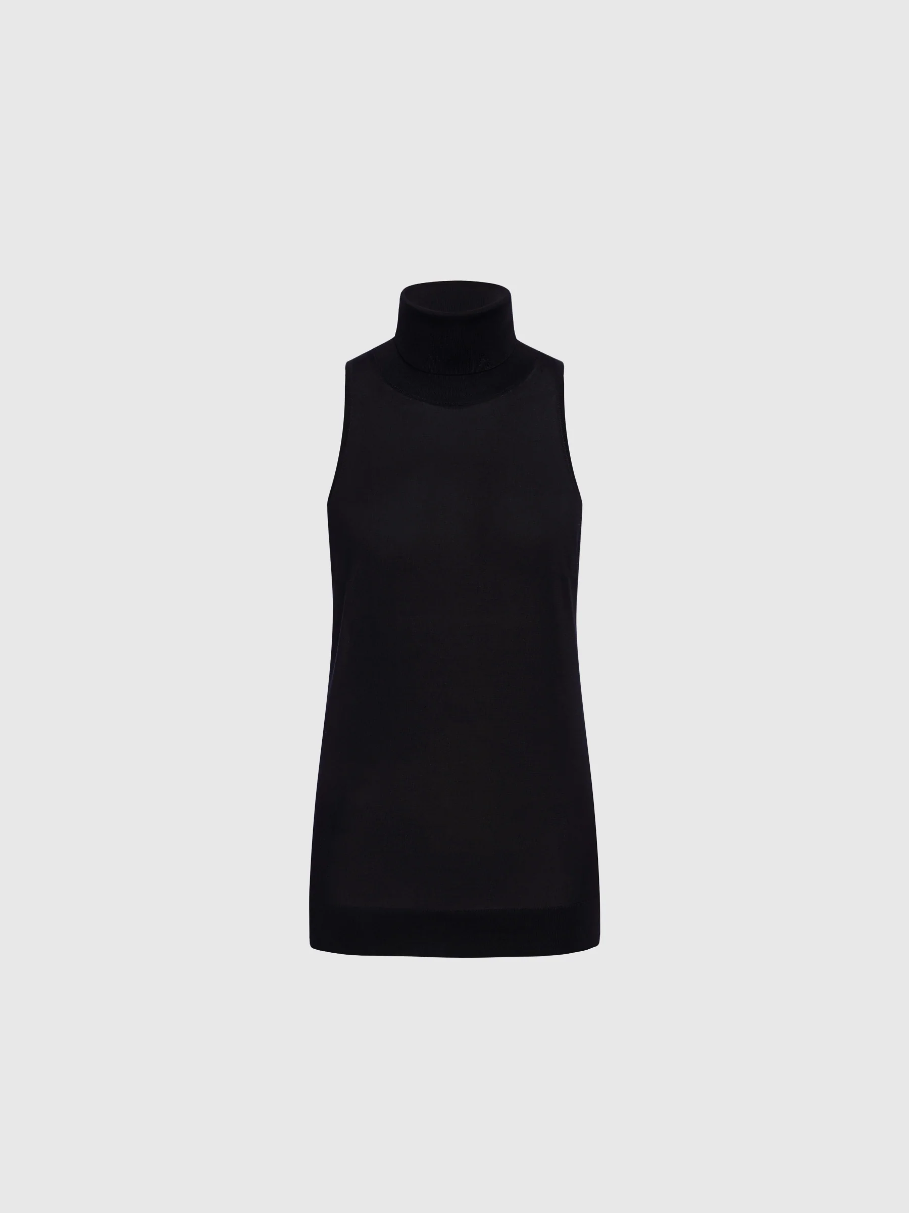 Silk knit turtleneck top - Image 6