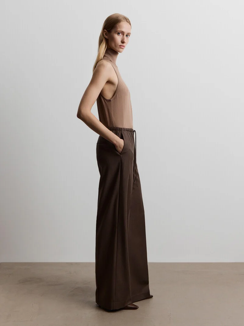 Silk knit turtleneck top - Image 3