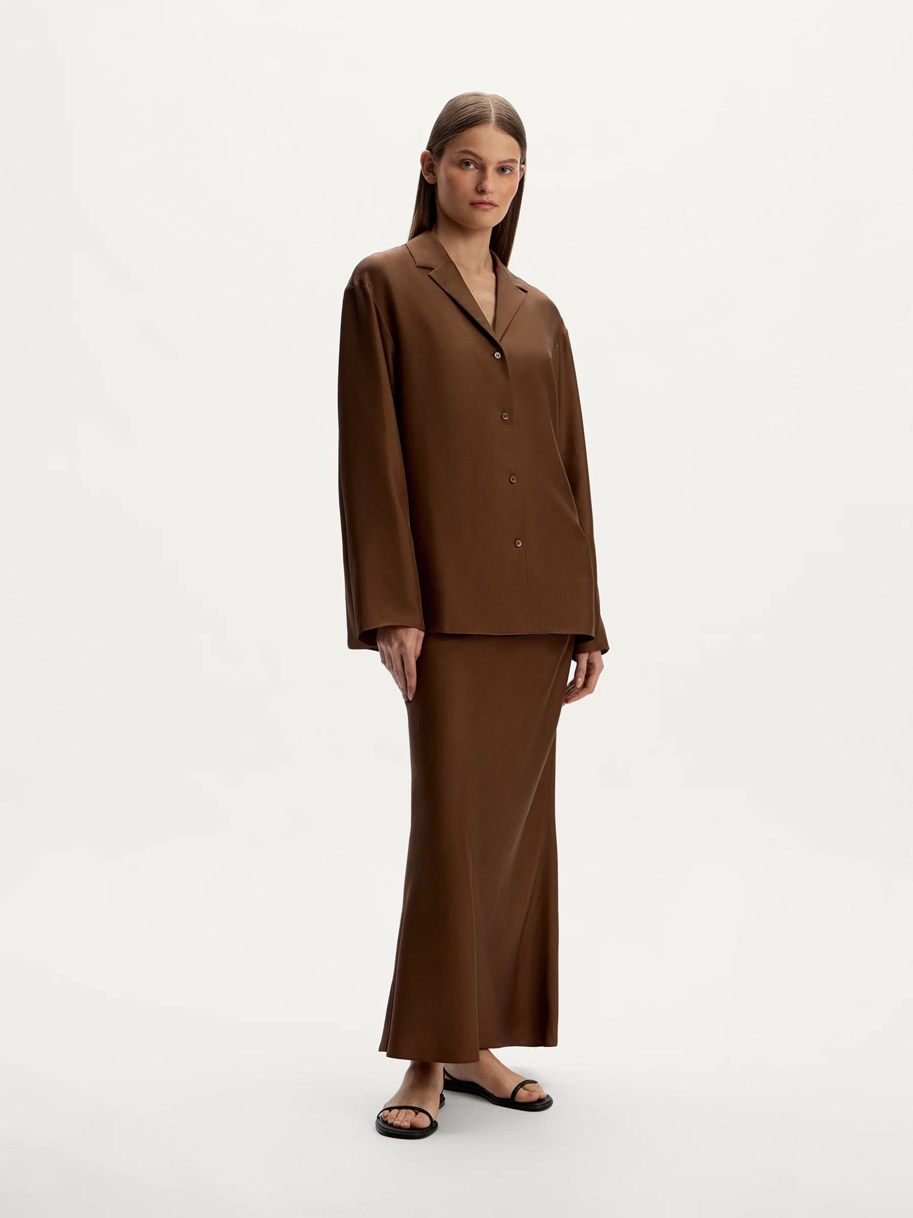 Silk maxi skirt