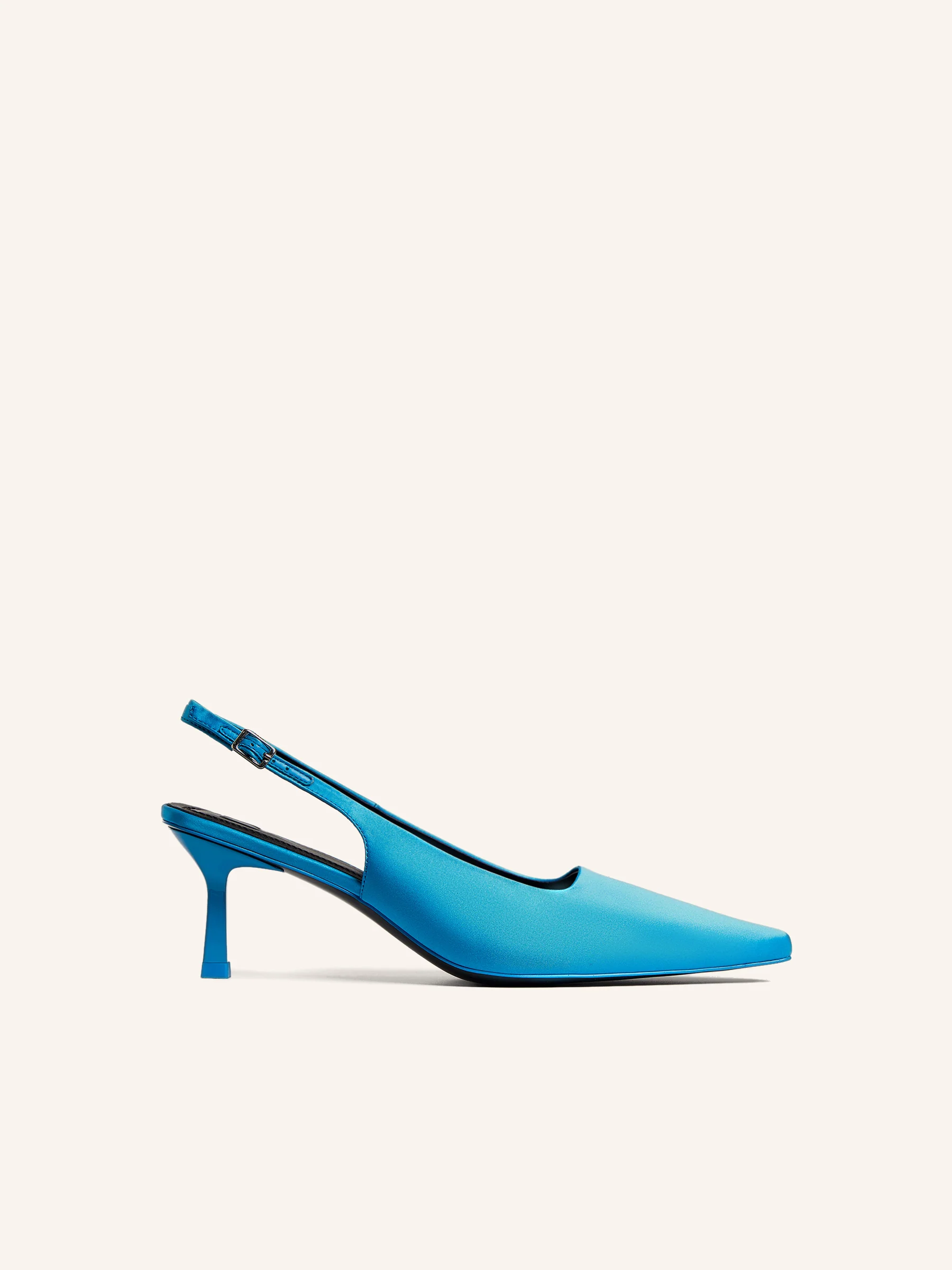 Silk slingback pumps