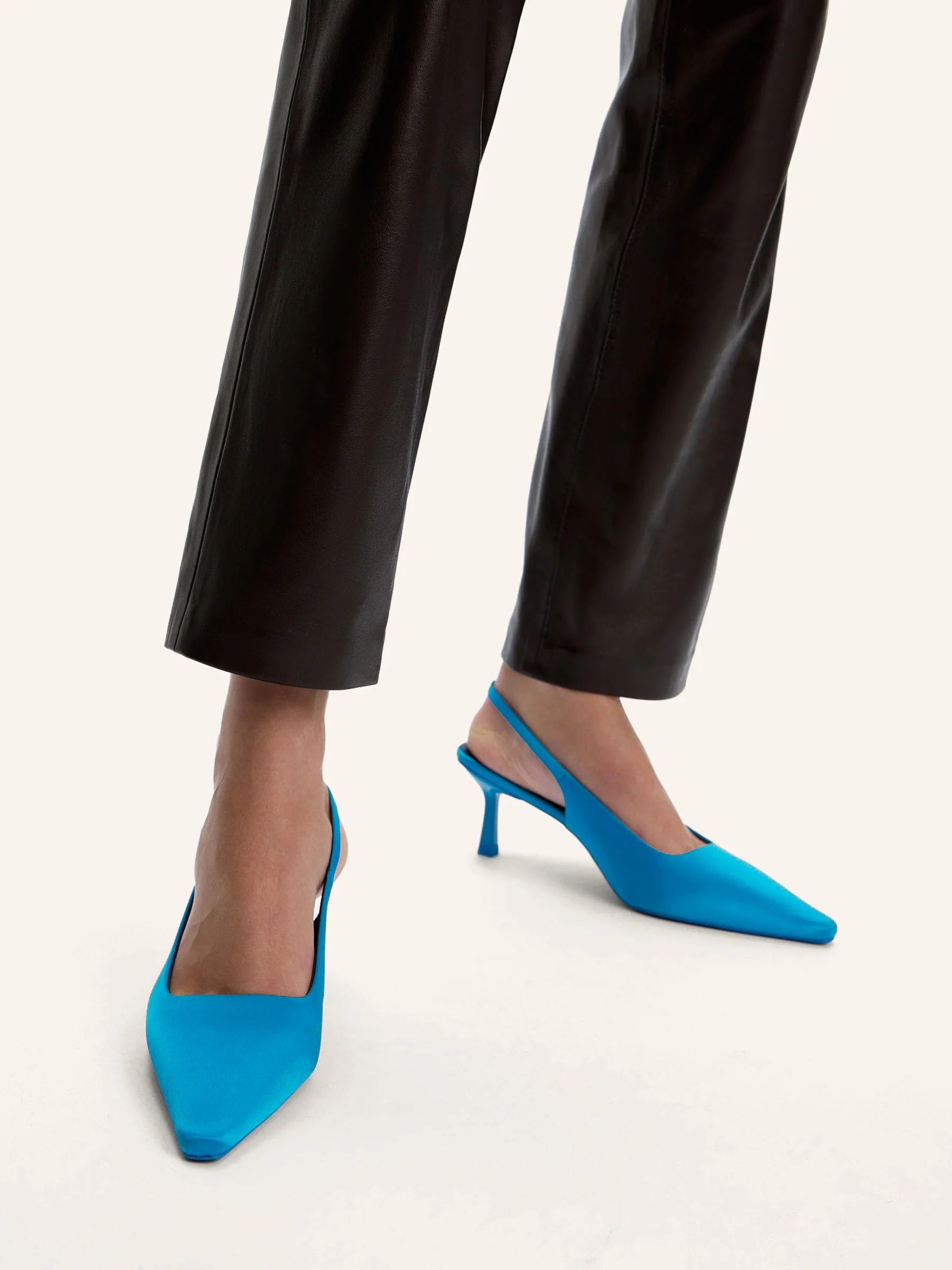 Silk slingback pumps - Image 3