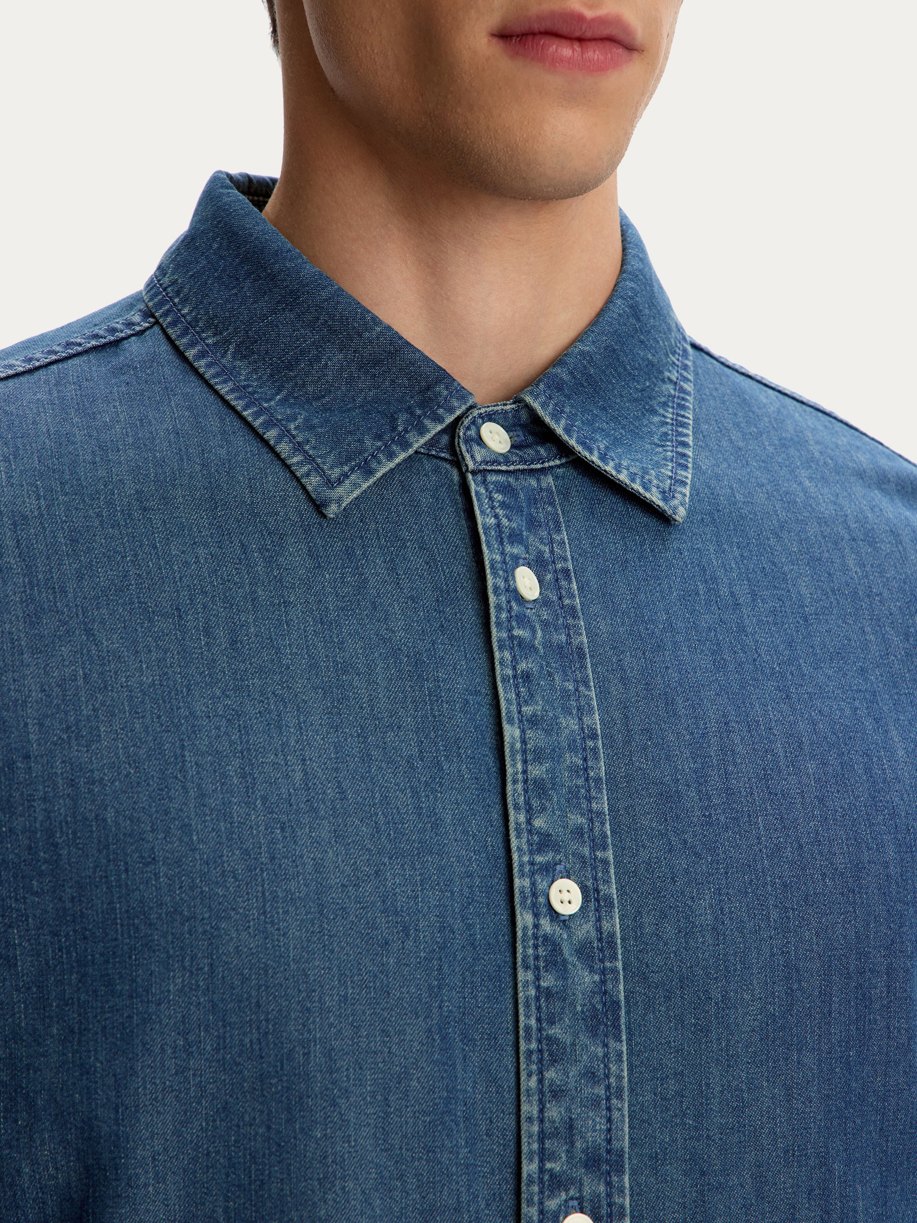 Slim fit denim shirt - Image 4