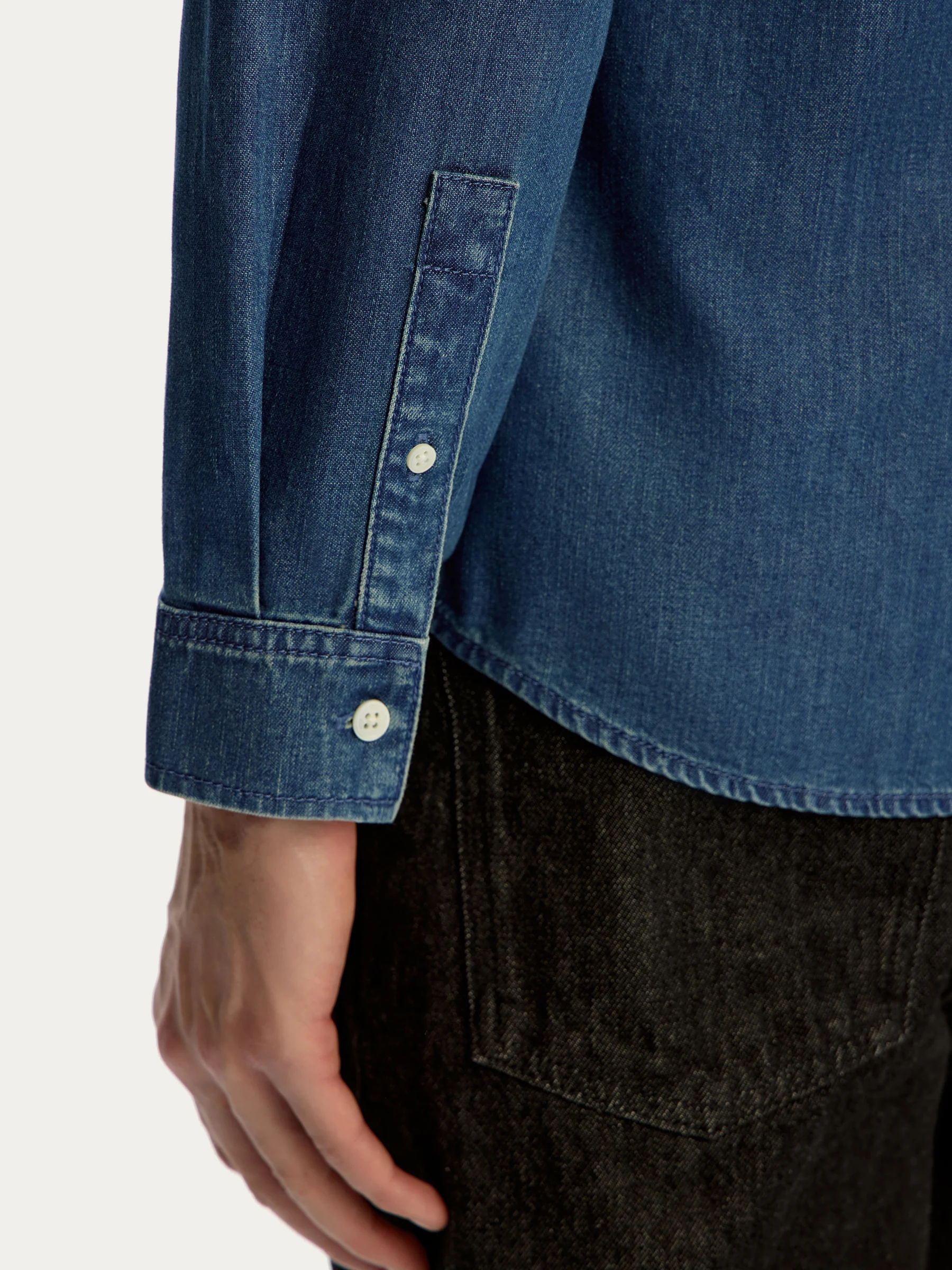 Slim fit denim shirt - Image 5