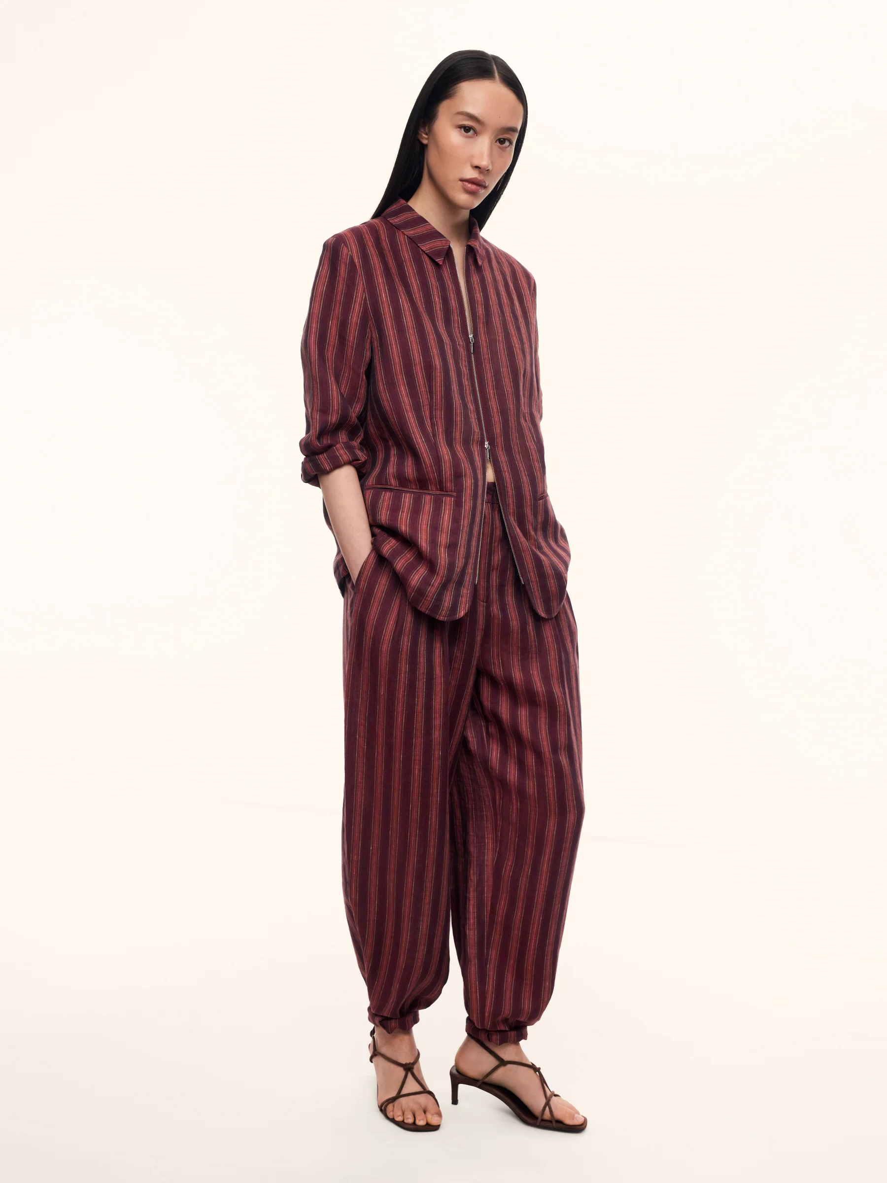 Sorbet linen trousers