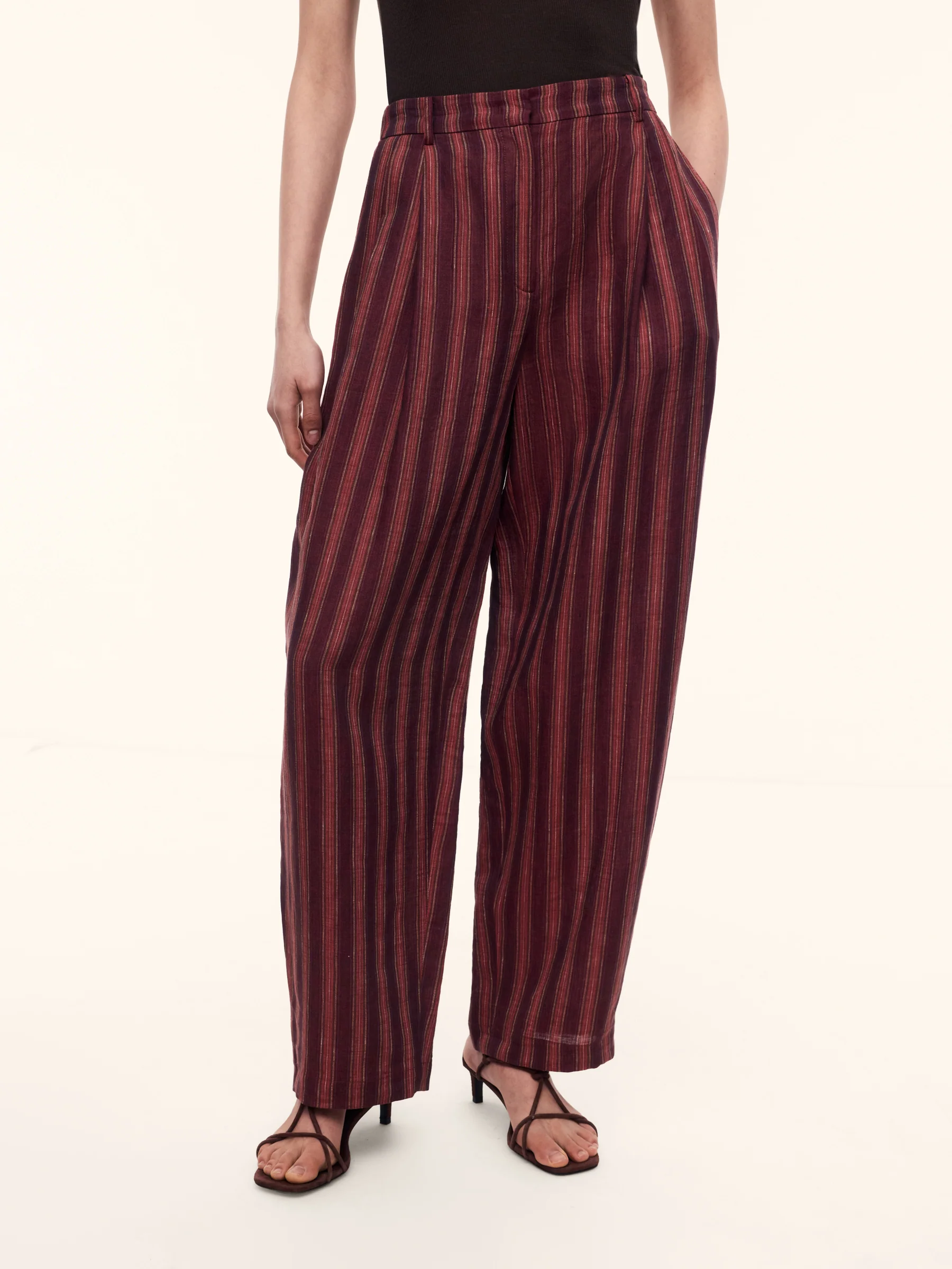 Sorbet linen trousers - Image 3
