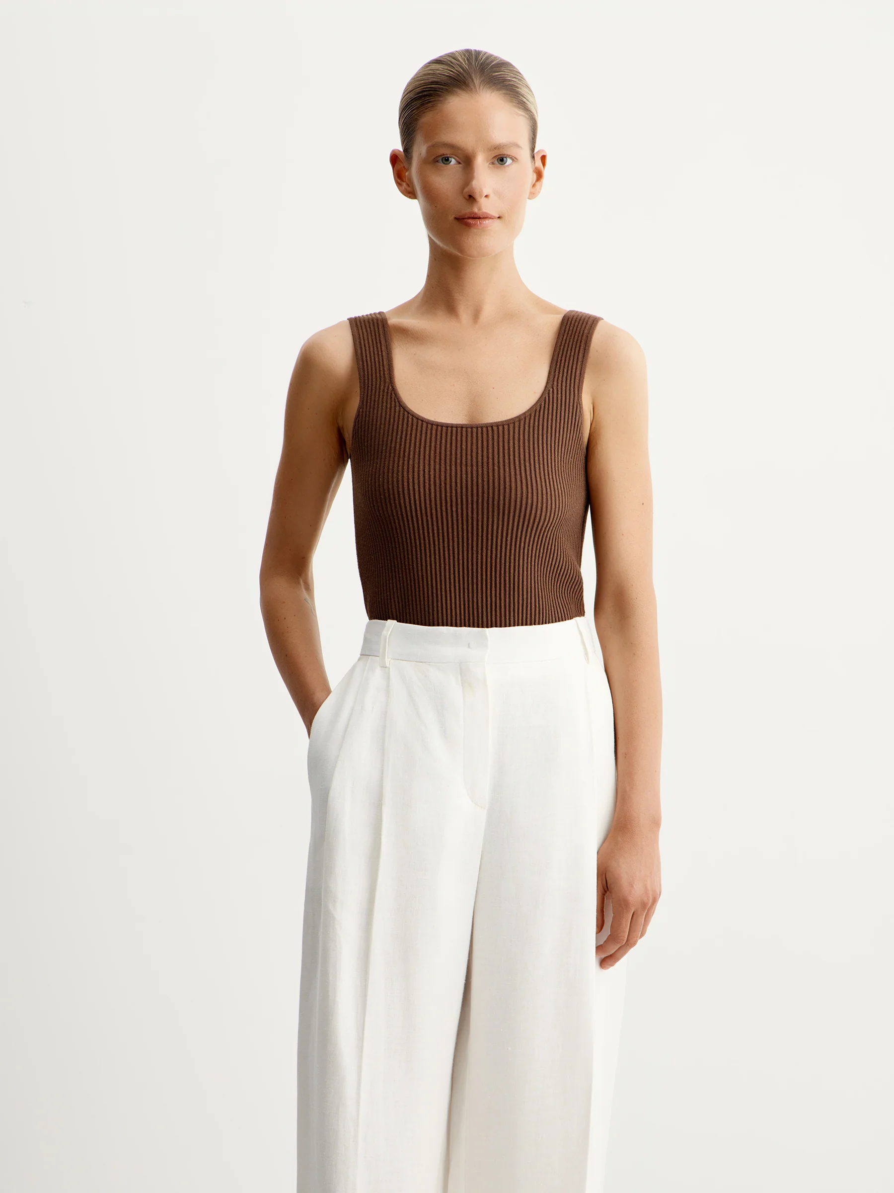 Square neck tank top