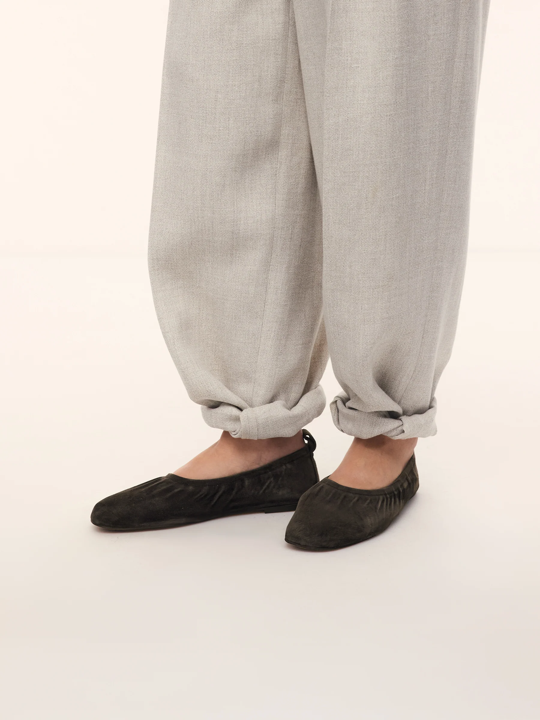 Suede ballerina flats - Image 3