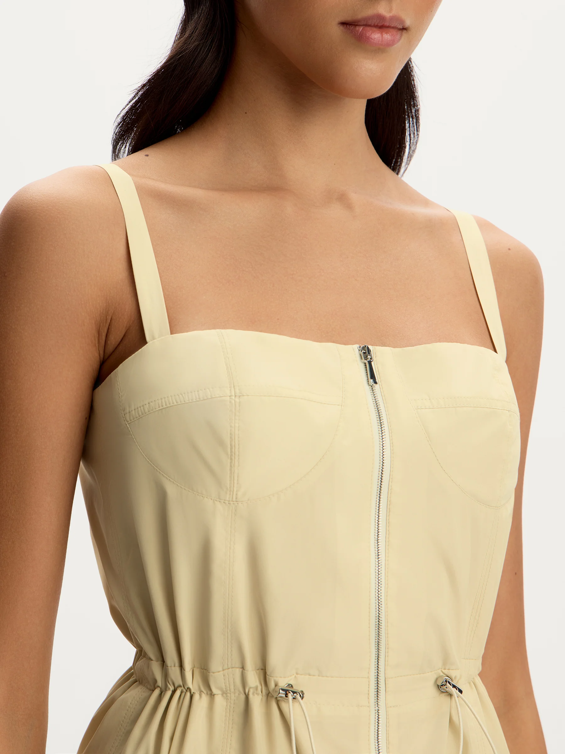 Butter yellow taffeta dress - Image 3