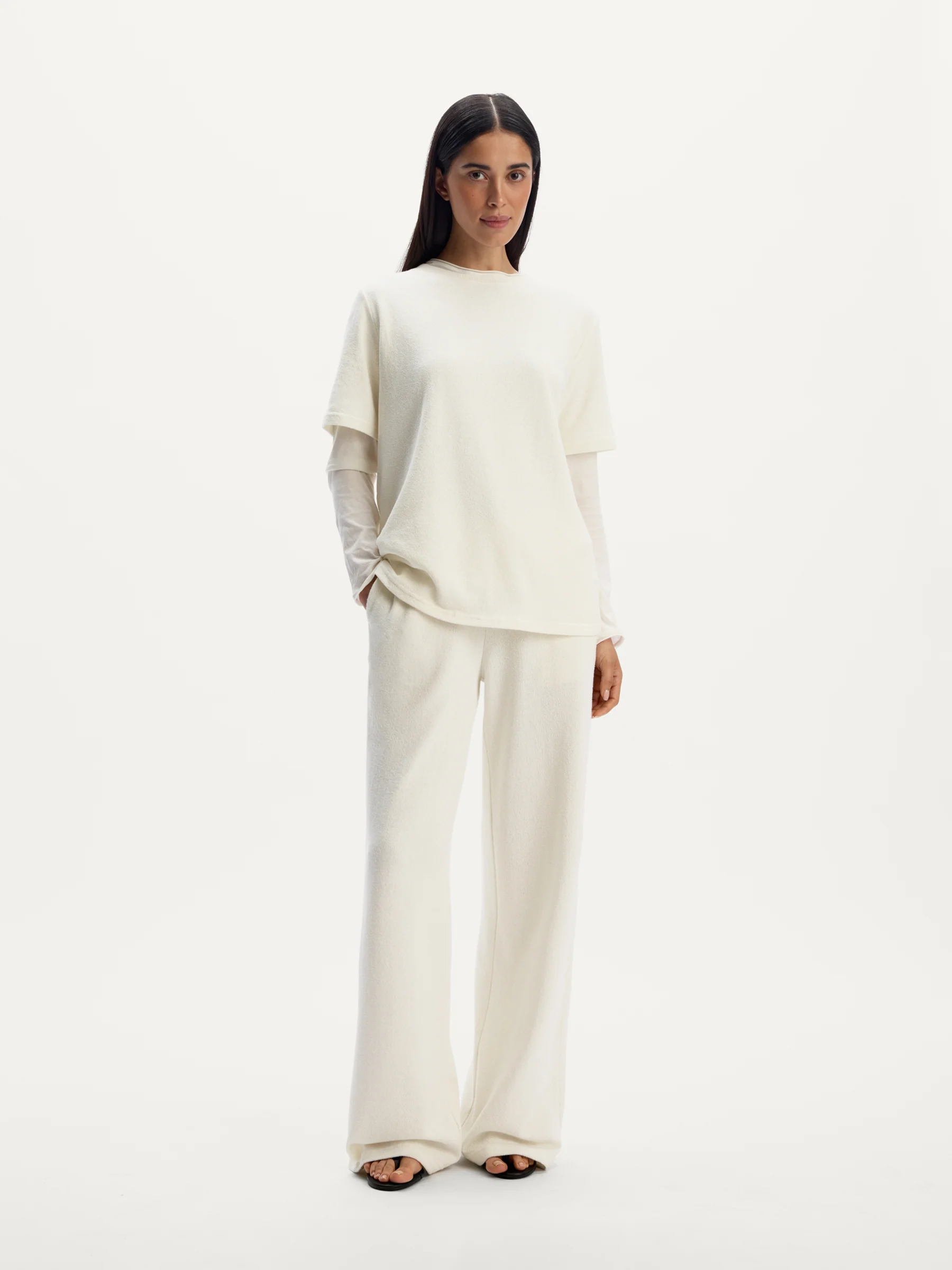 Textured cotton T-shirt - Image 2