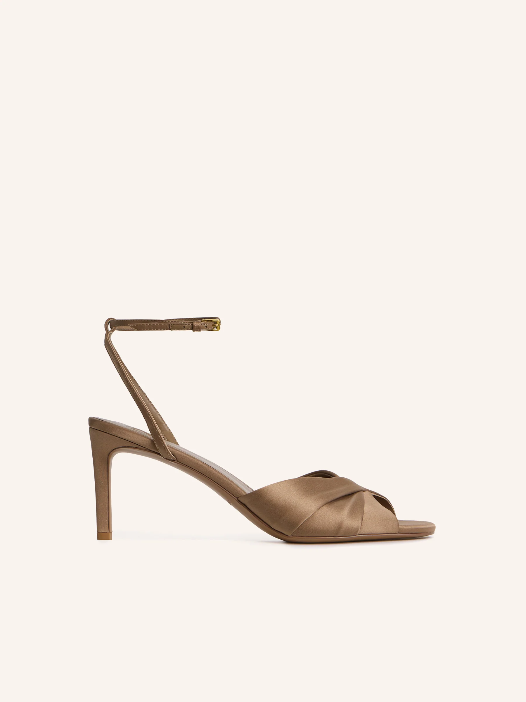 Twist silk sandals