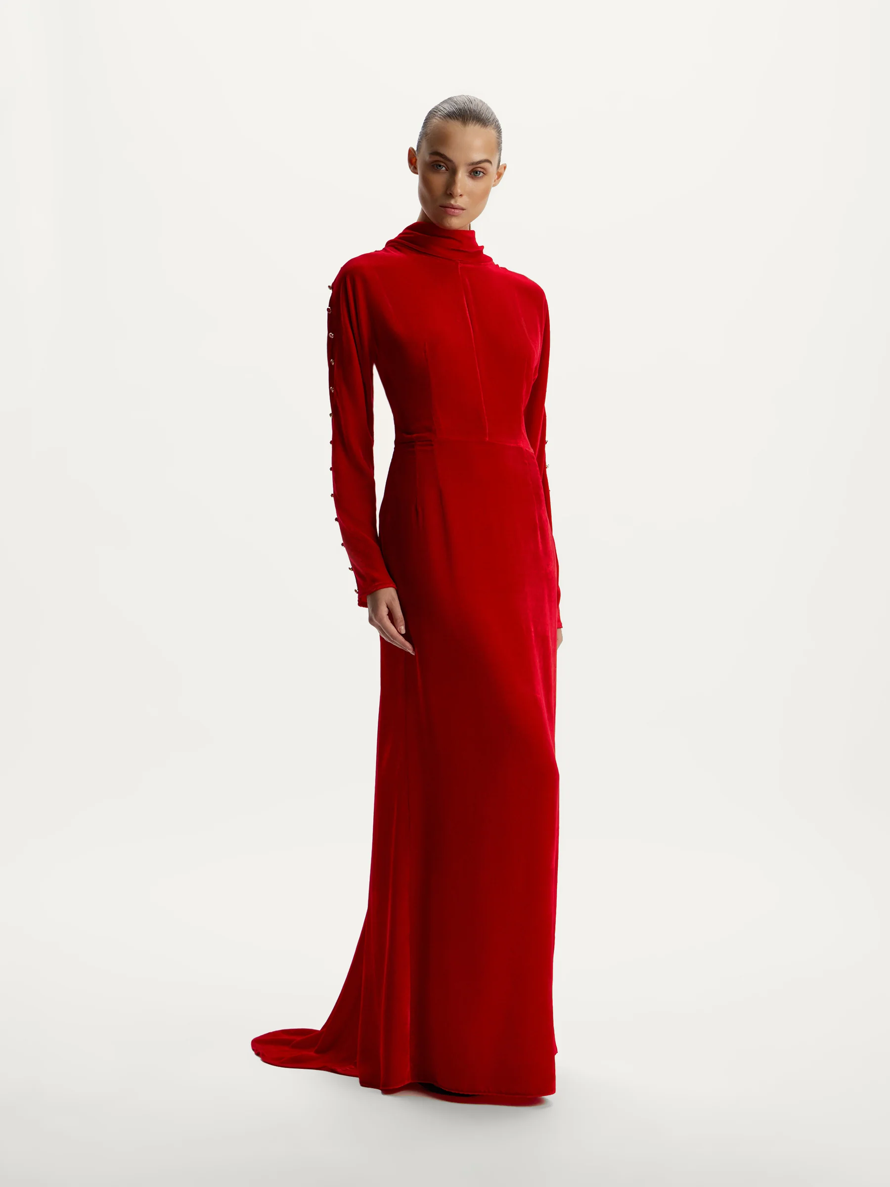 Velvet maxi dress