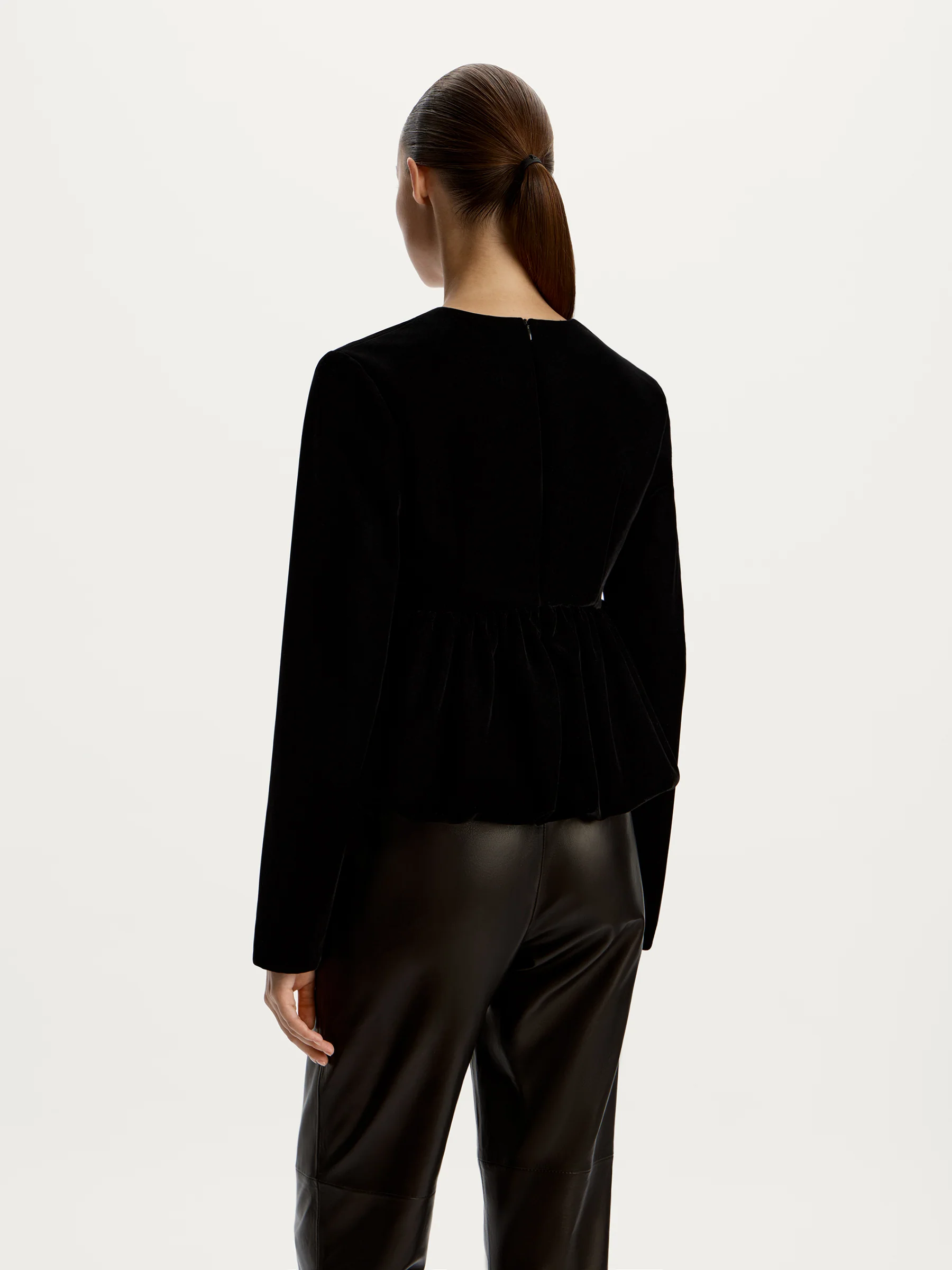 Velvet peplum top - Image 5