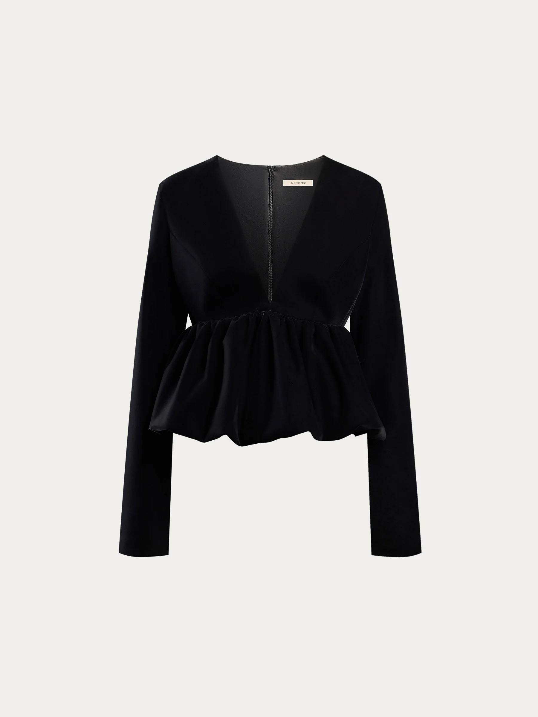 Velvet peplum top - Image 6