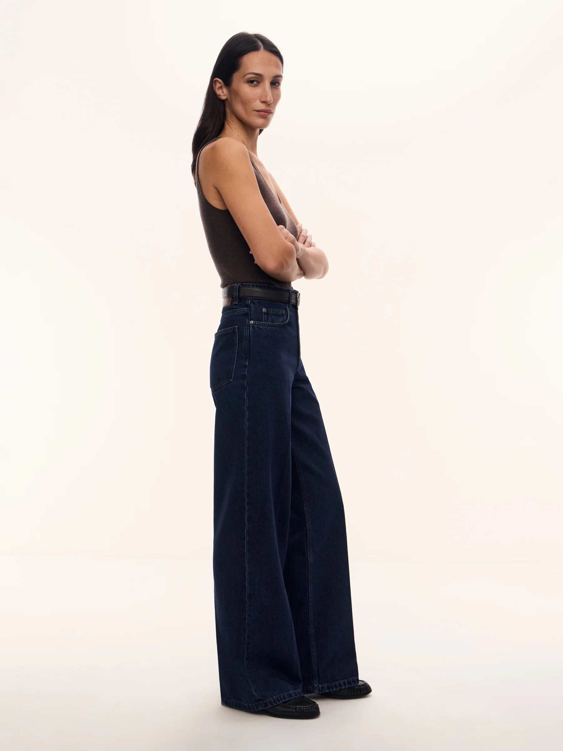 Wide leg creased jeans 415 - Image 2