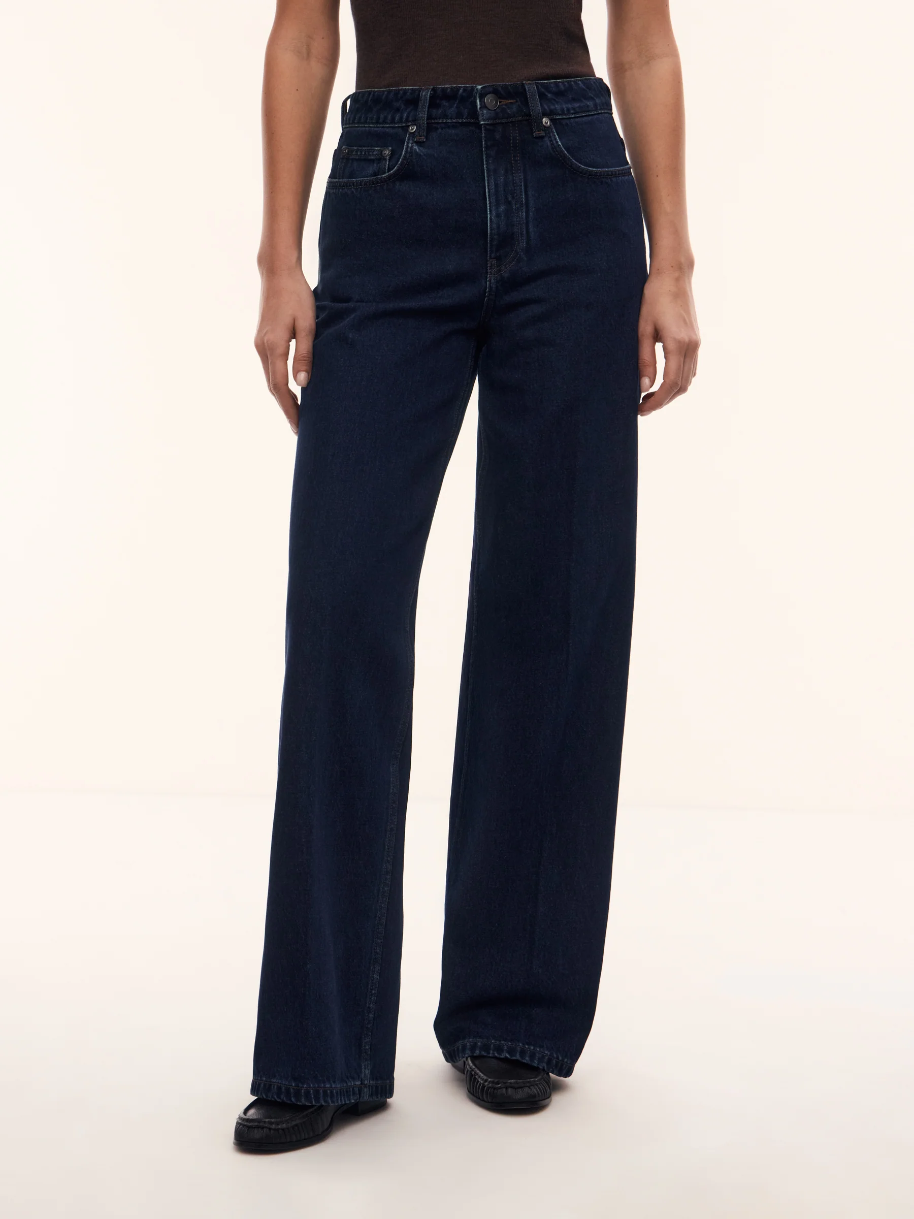 Wide leg creased jeans 415 - Image 3